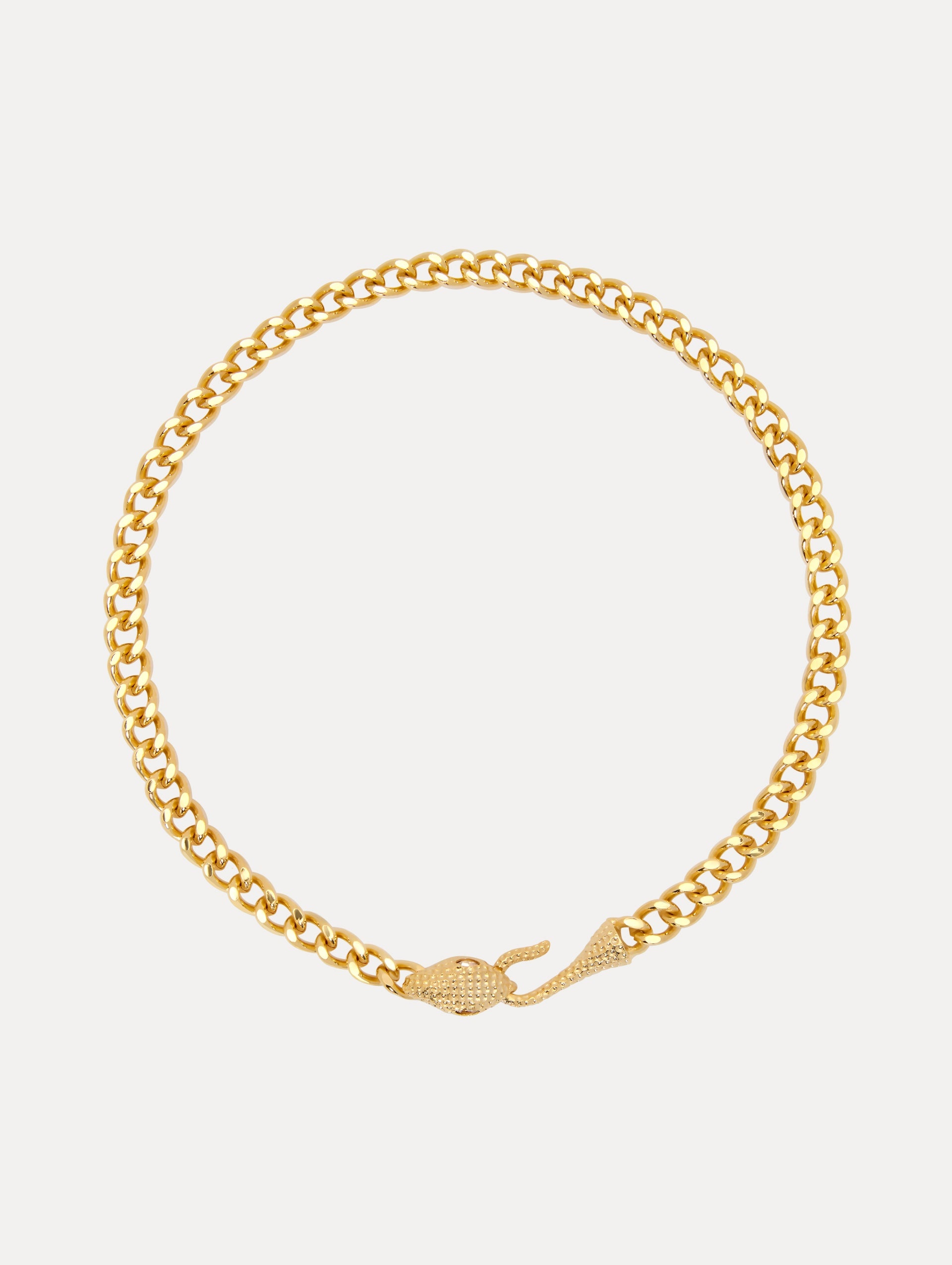 SNAKE HEAD CHAIN-LINK NECKLACE - 1