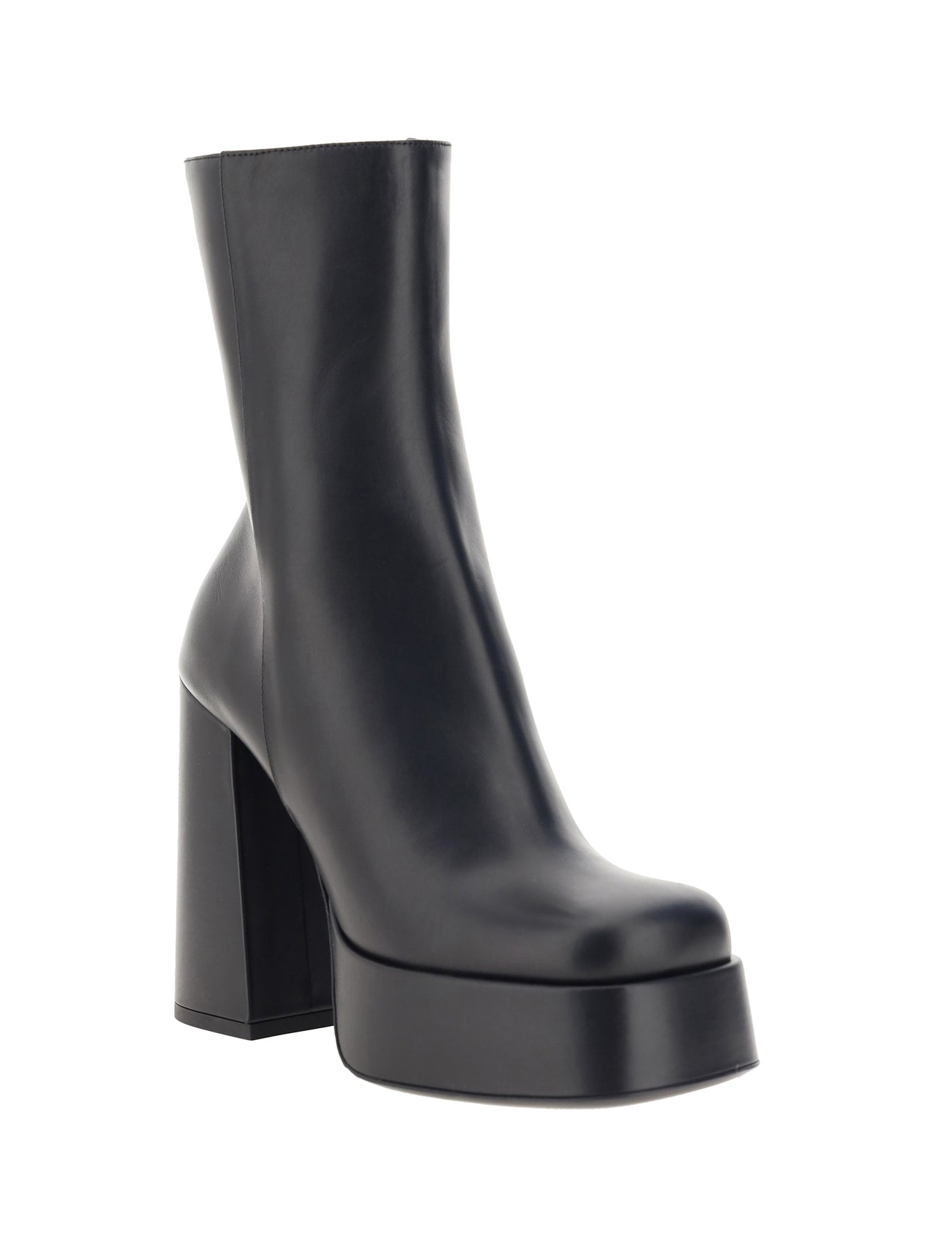 Leather ankle boots with plateau - 2