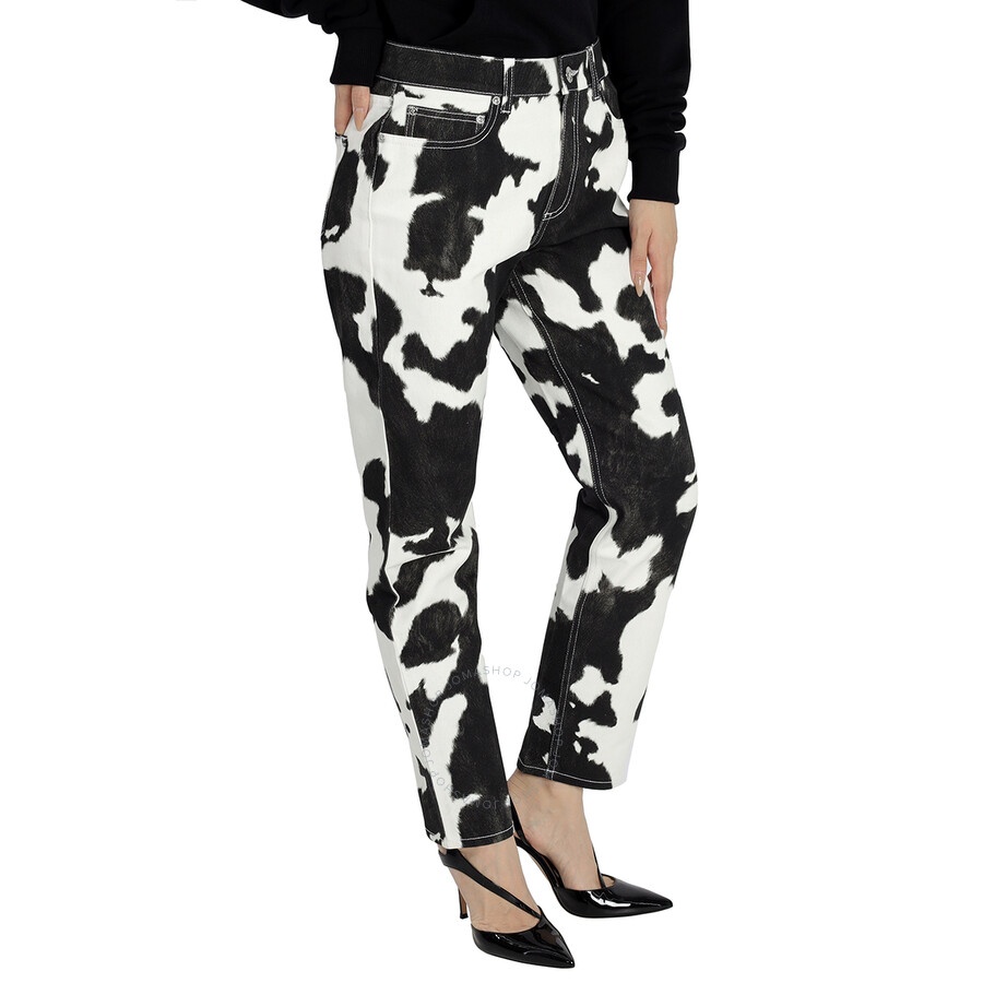 Burberry Cow Print Straight-fit Denim Jeans - 4