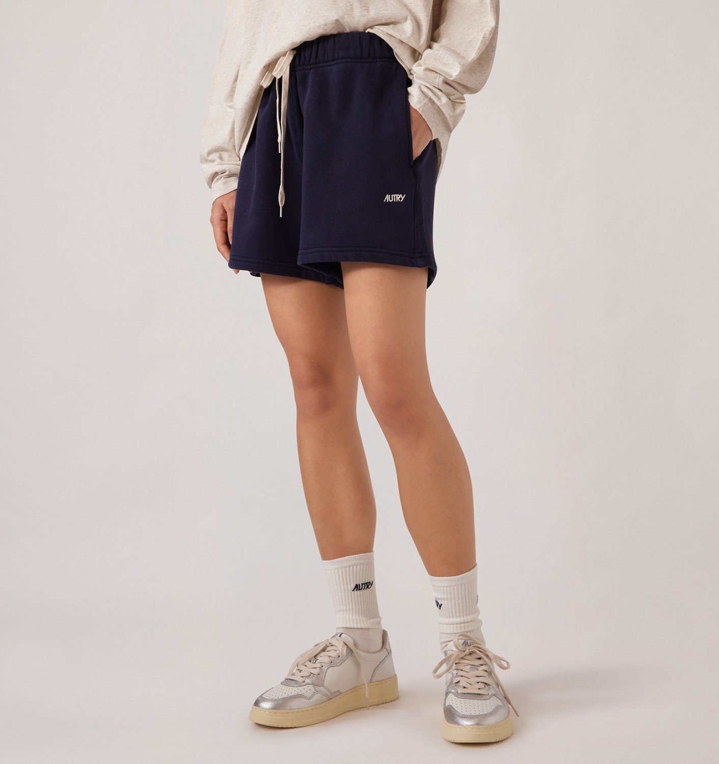 EMBROIDERED AUTRY LOGO SHORT WOMAN - 3