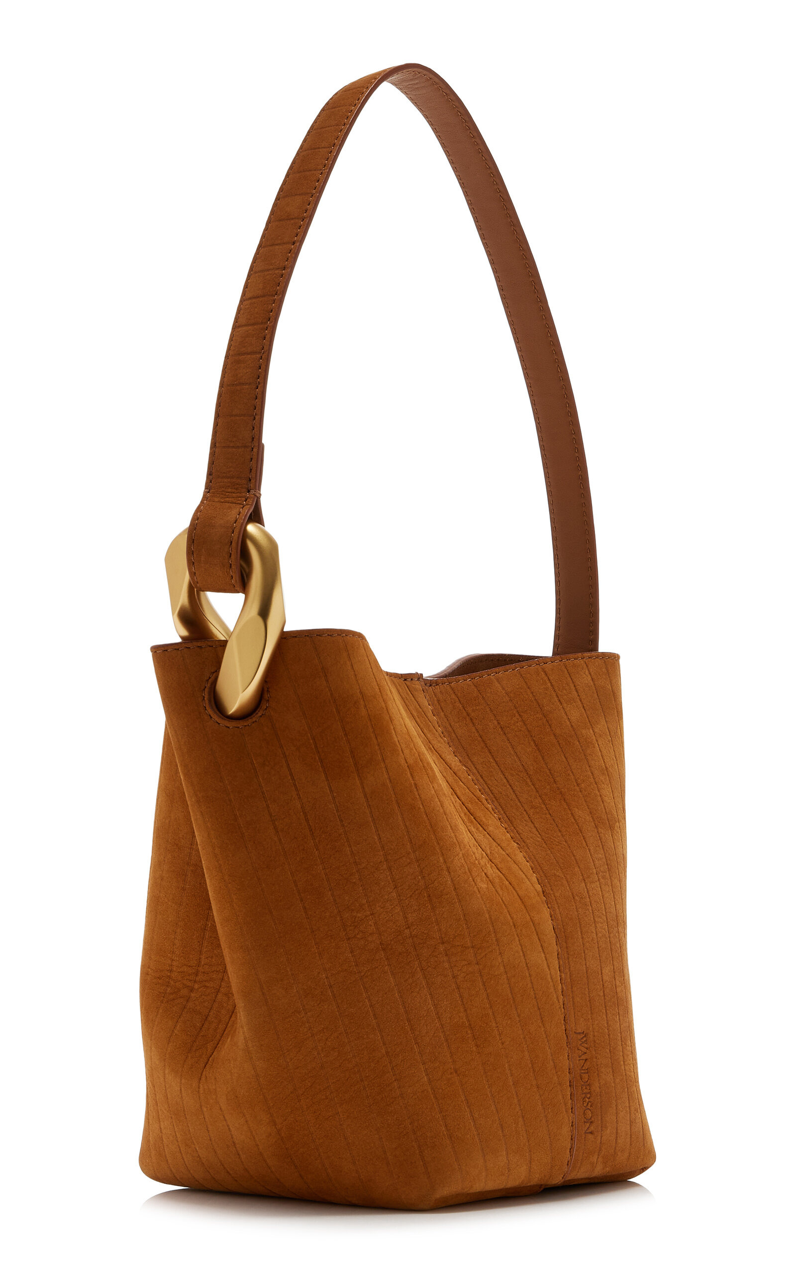 The JWA Corner Small Leather Bucket Bag brown - 3