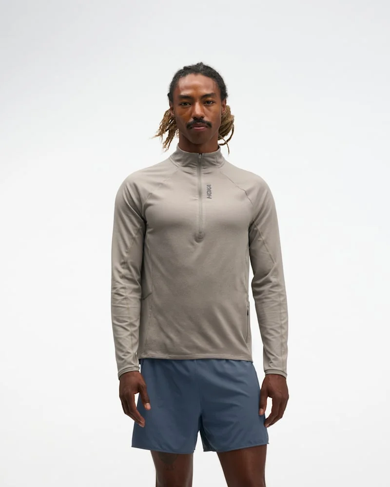 Men's SkyForm Half Zip in Pebble Grey Htr - 1