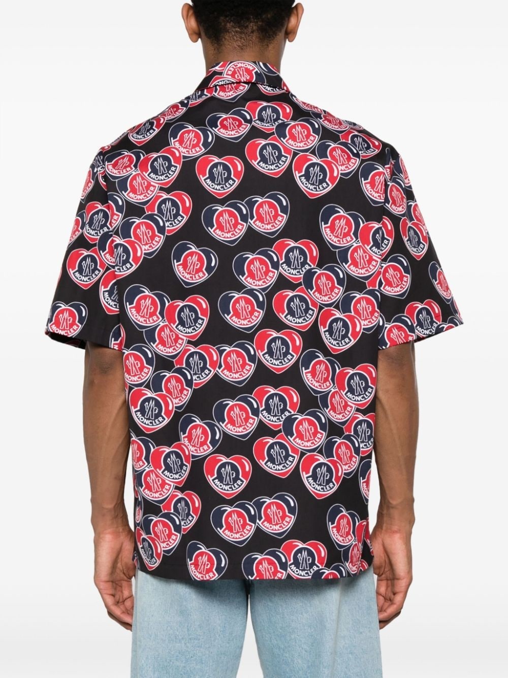 Heart logo-print cotton shirt - 4