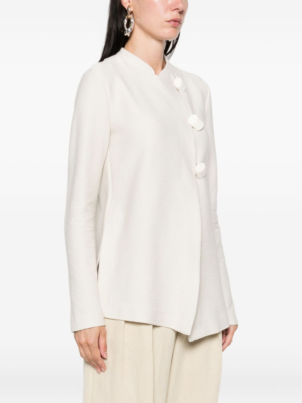 asymmetric-fastening jacket - 3