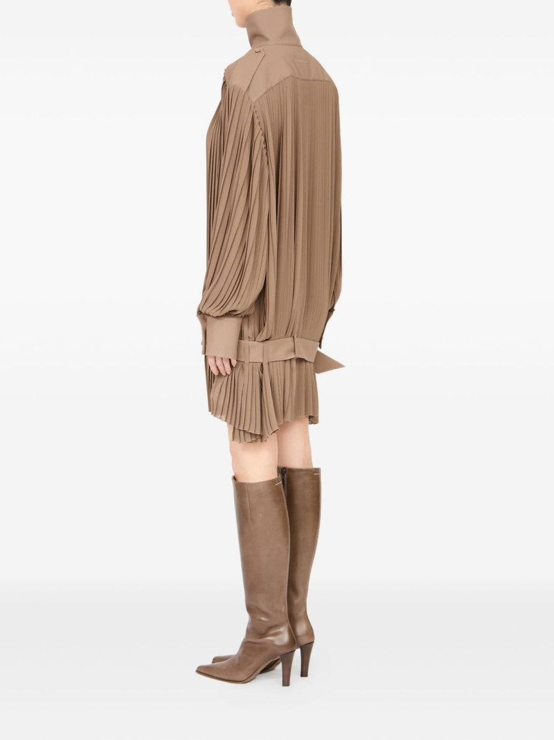 pleated high-neck dress 5