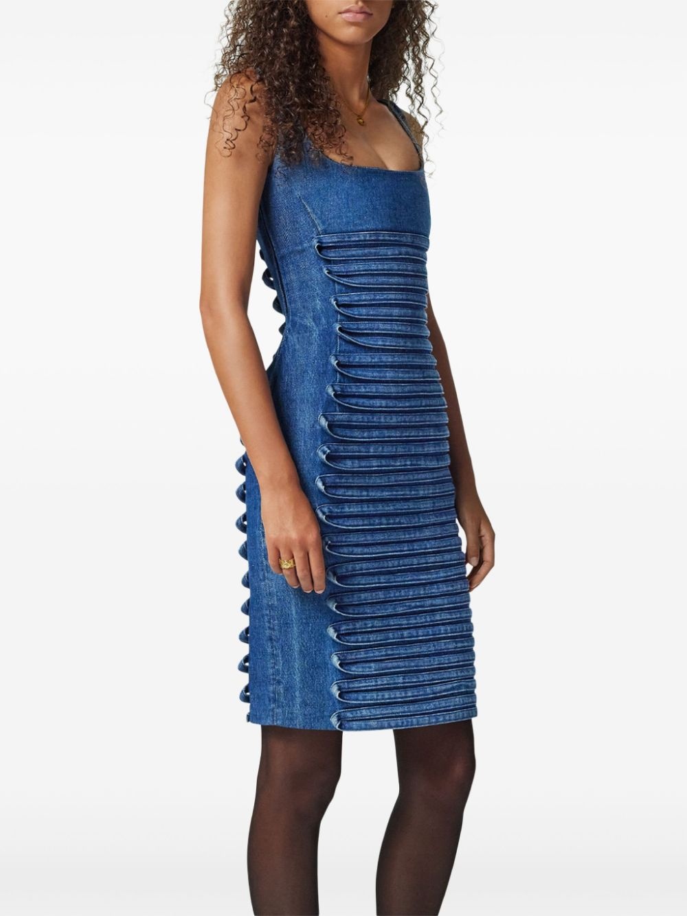 panel-detail mini dress - 4