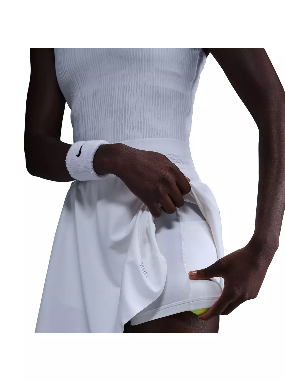 Women's Court Dri-Fit Advantage Ace Skirt-White - 6