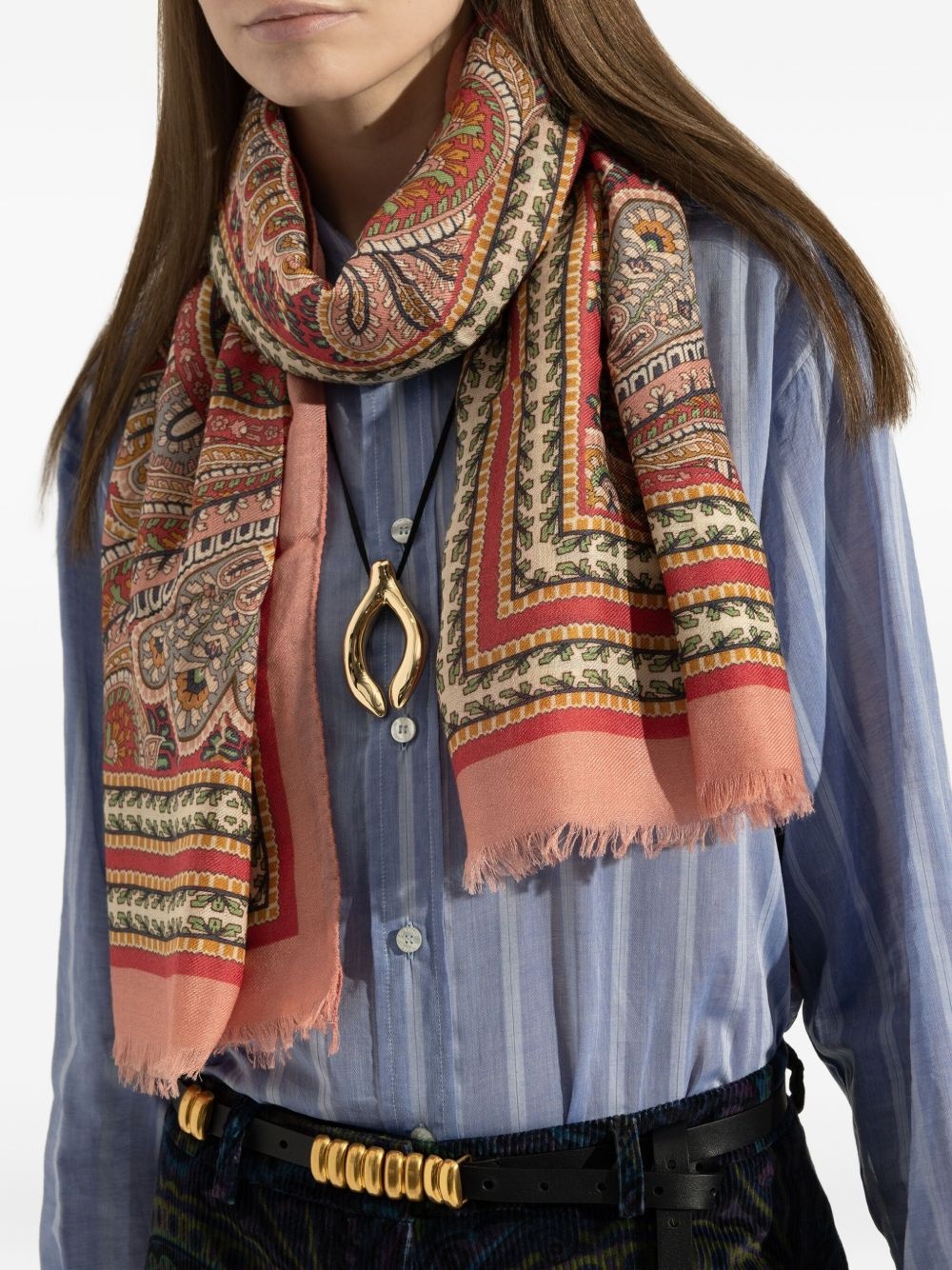 paisley-print scarf - 4