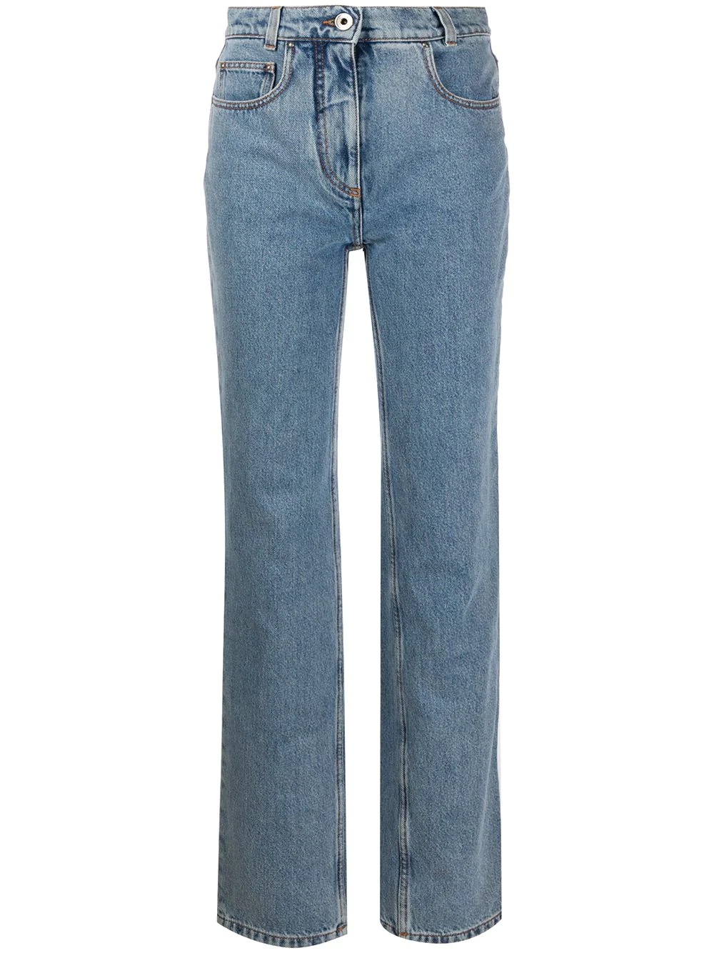 high-waist straight-fit jeans - 1