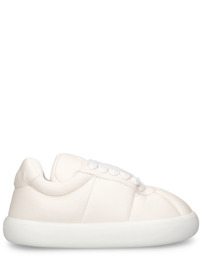 Chunky soft leather low top sneakers - 1