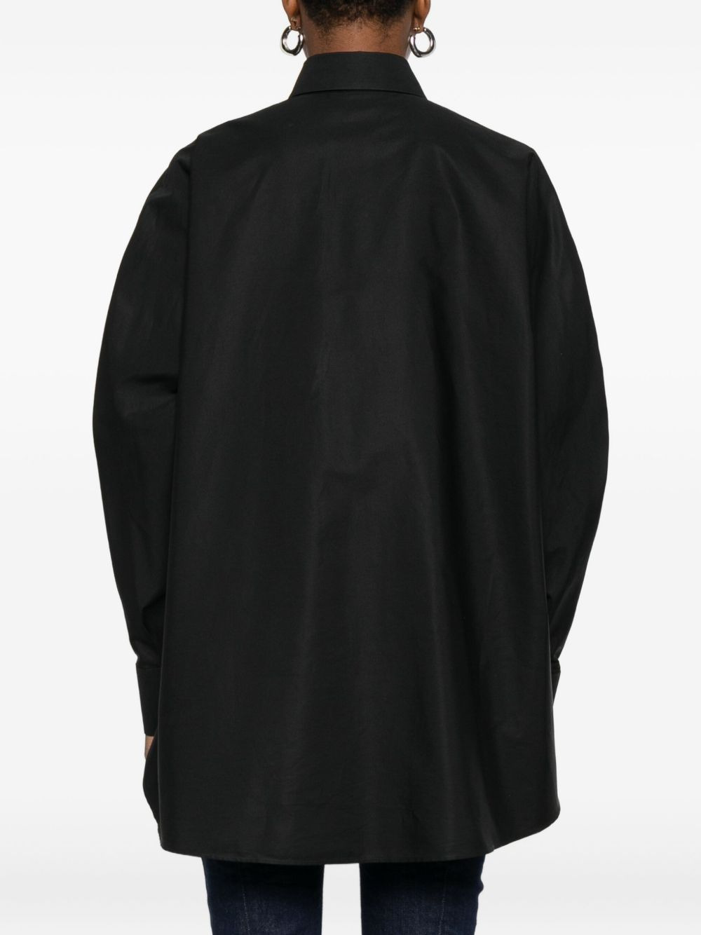 Cocoon long-sleeve button-down shirt - 4