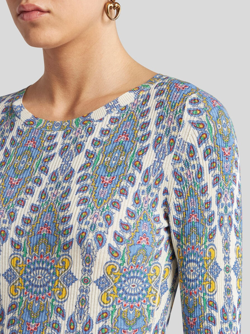 Etro SILK-BLEND MEDALLION AND PAISLEY SWEATER outlook