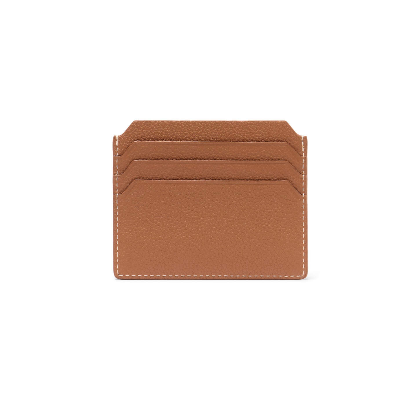 Light brown tumbled leather credit card holder - 3