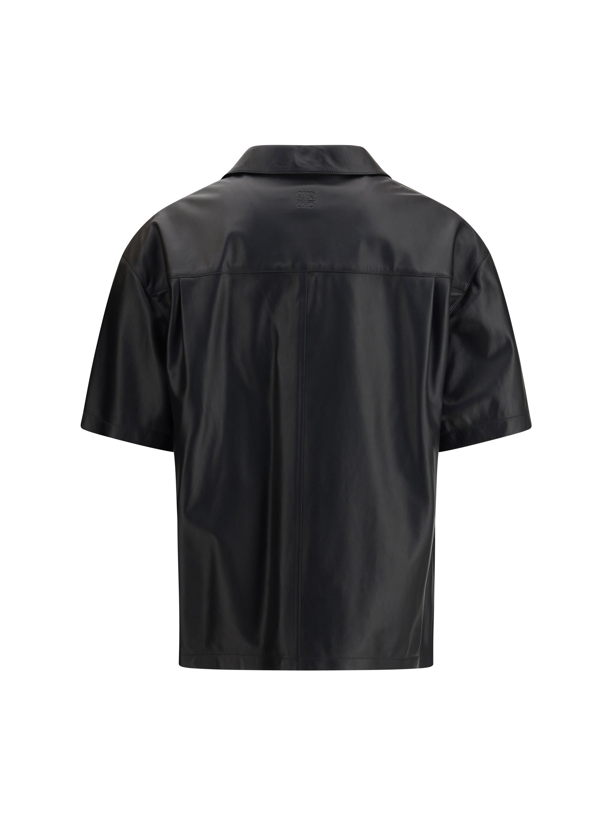 Loewe Men Short Sleeve Leather Shirt - 2