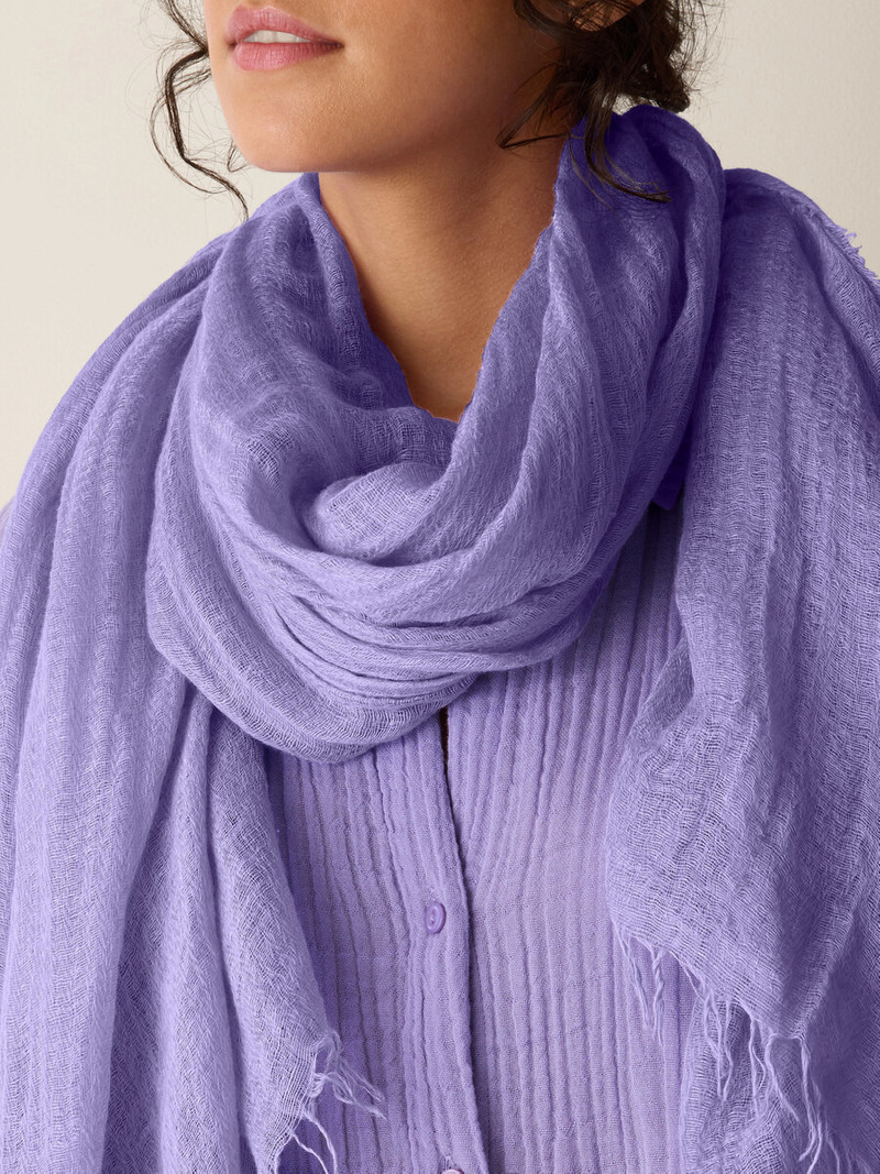 Textured Linen Blend Scarf 4