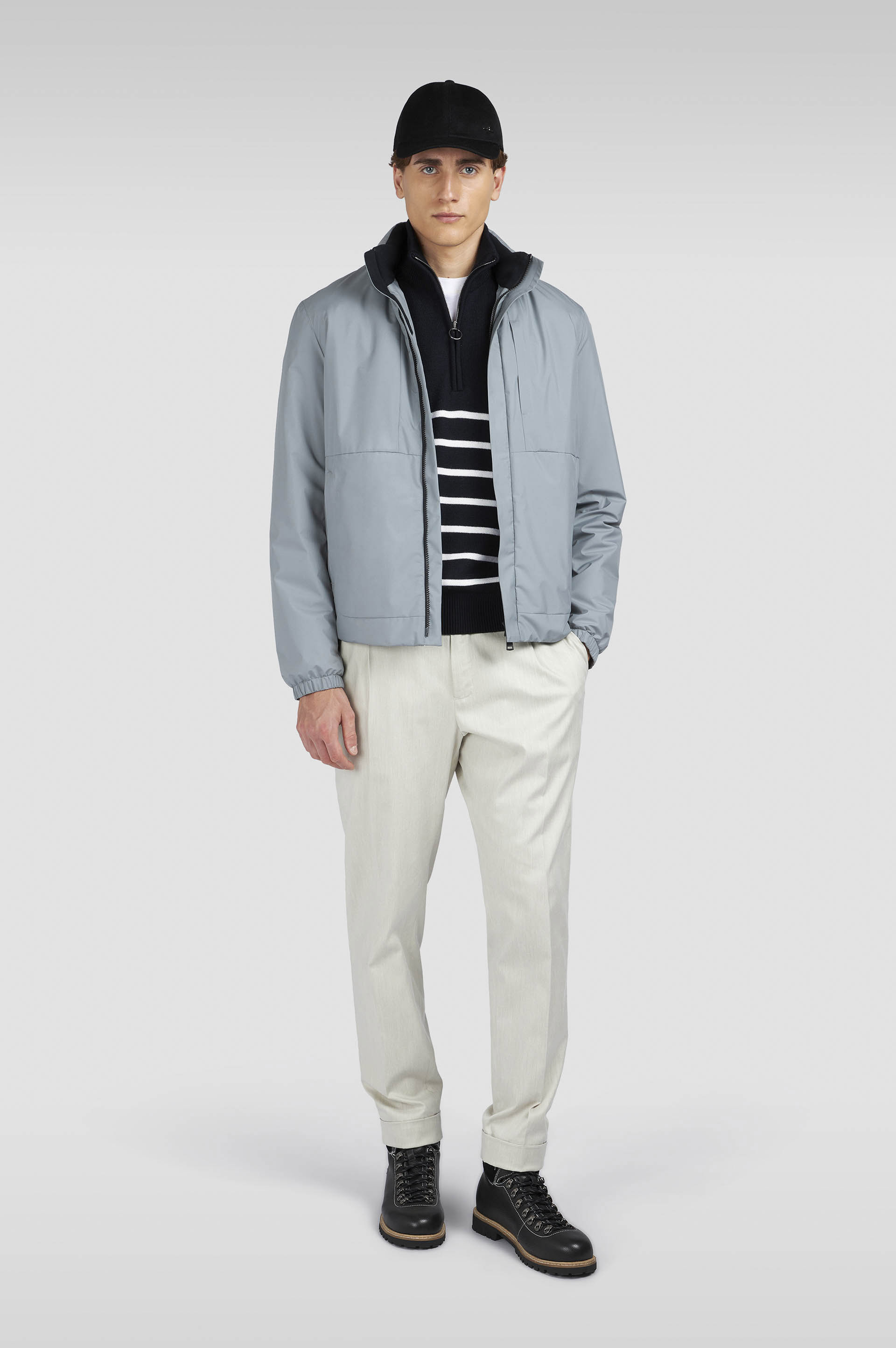 SOFT COOL TOUCH WOOL HALF ZIP SWEATER - 2