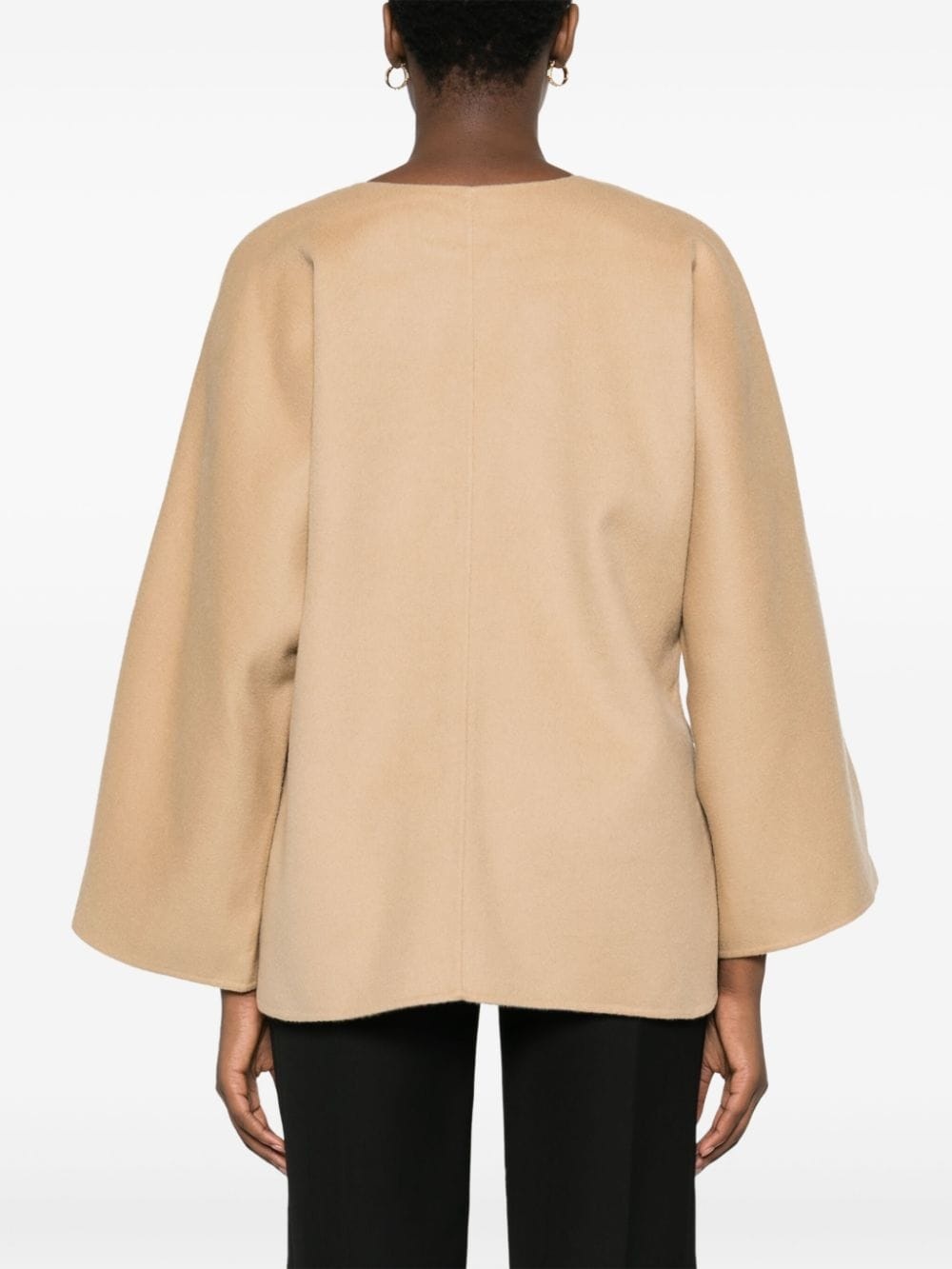wide-sleeved wool blouse - 4