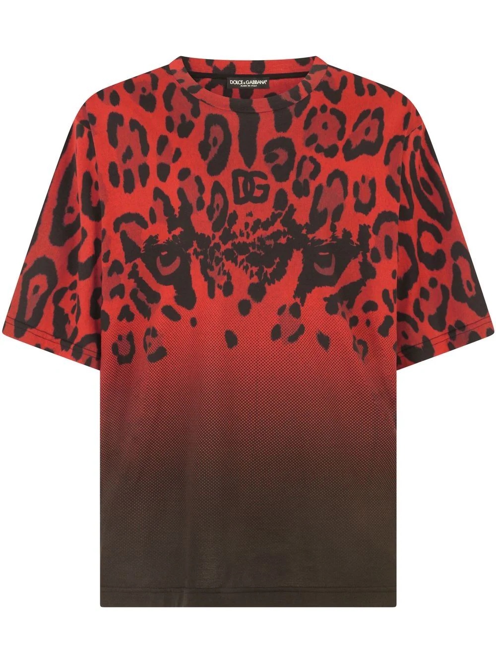 leopard-print logo-print T-shirt - 1