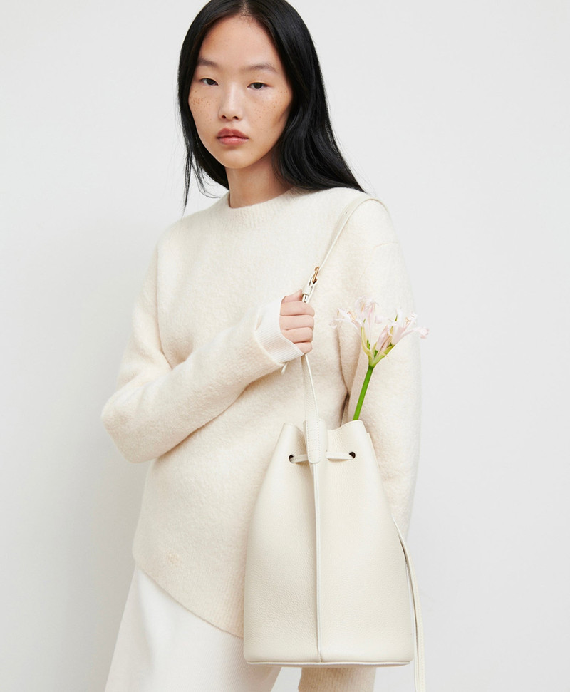 Mansur Gavriel CHAMPAGNE BUCKET BAG outlook