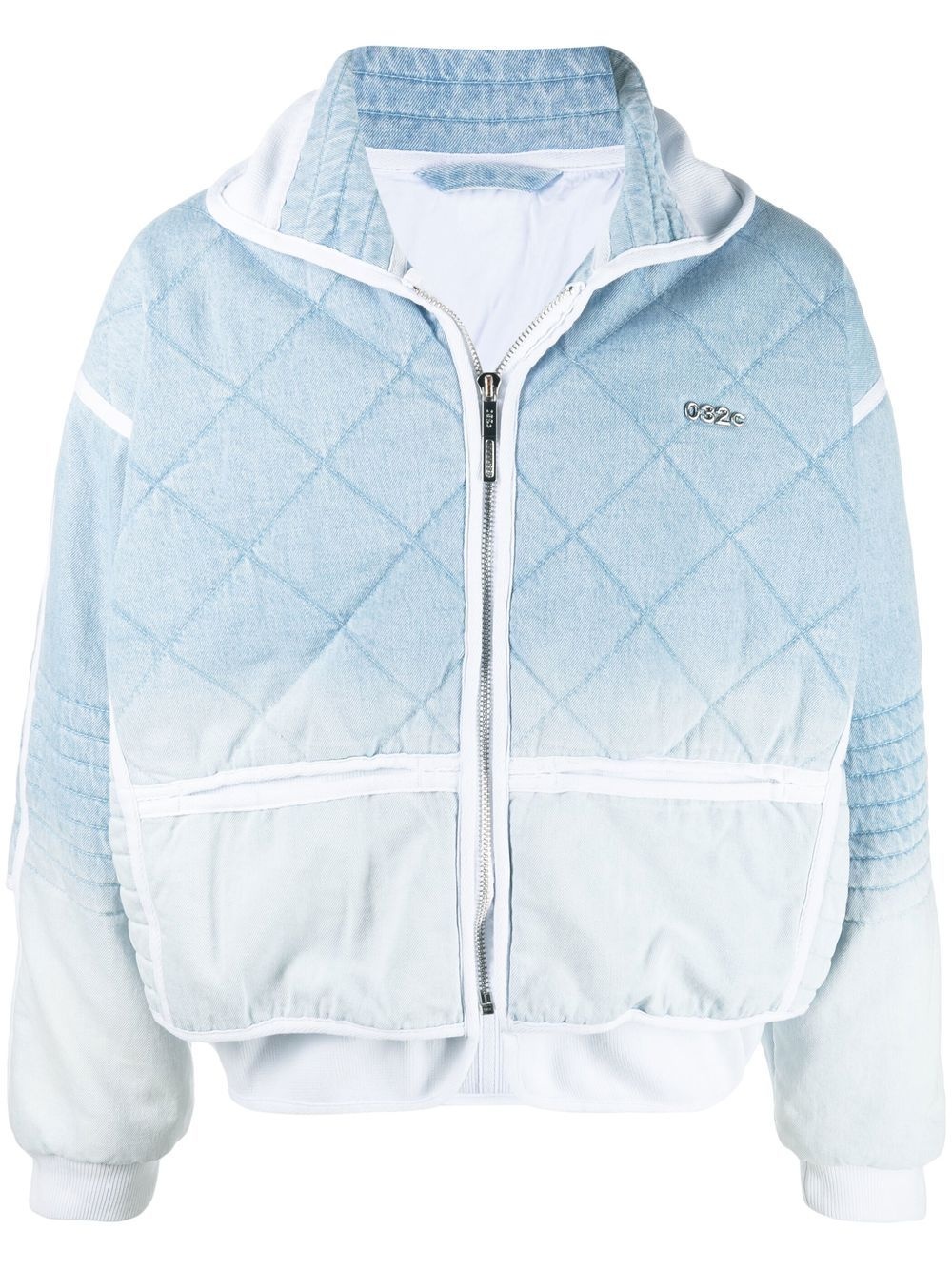 washed-effect puffer jacket - 1