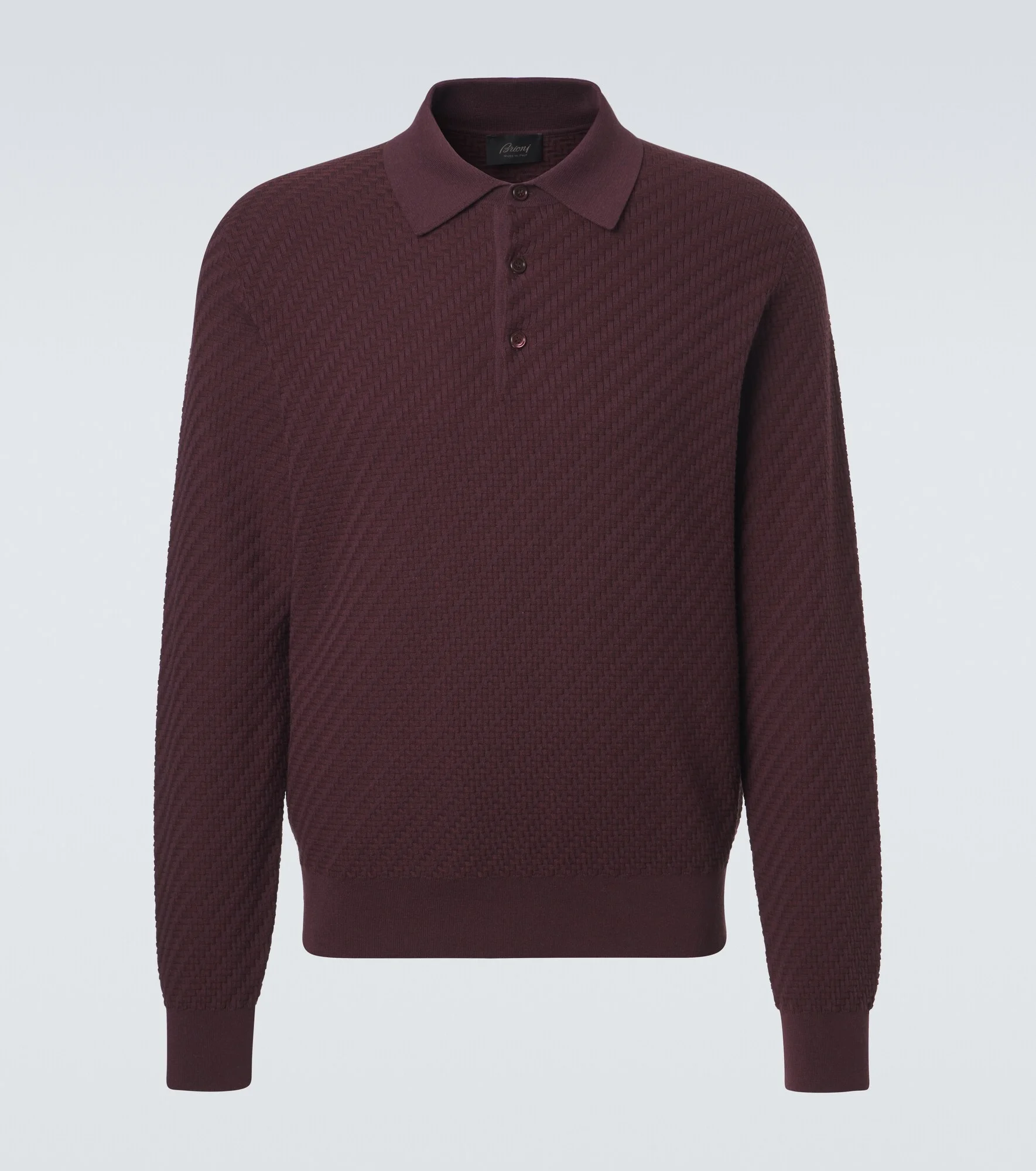 Cotton, silk and cashmere polo sweater - 1