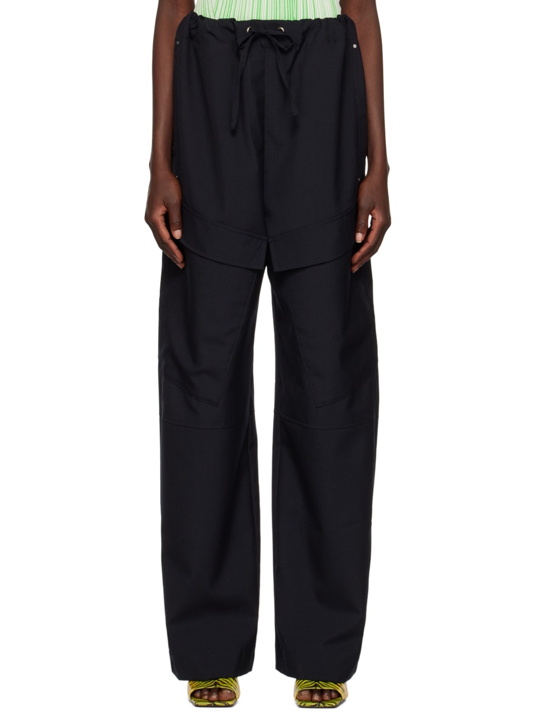 Navy Herb Trousers - 1