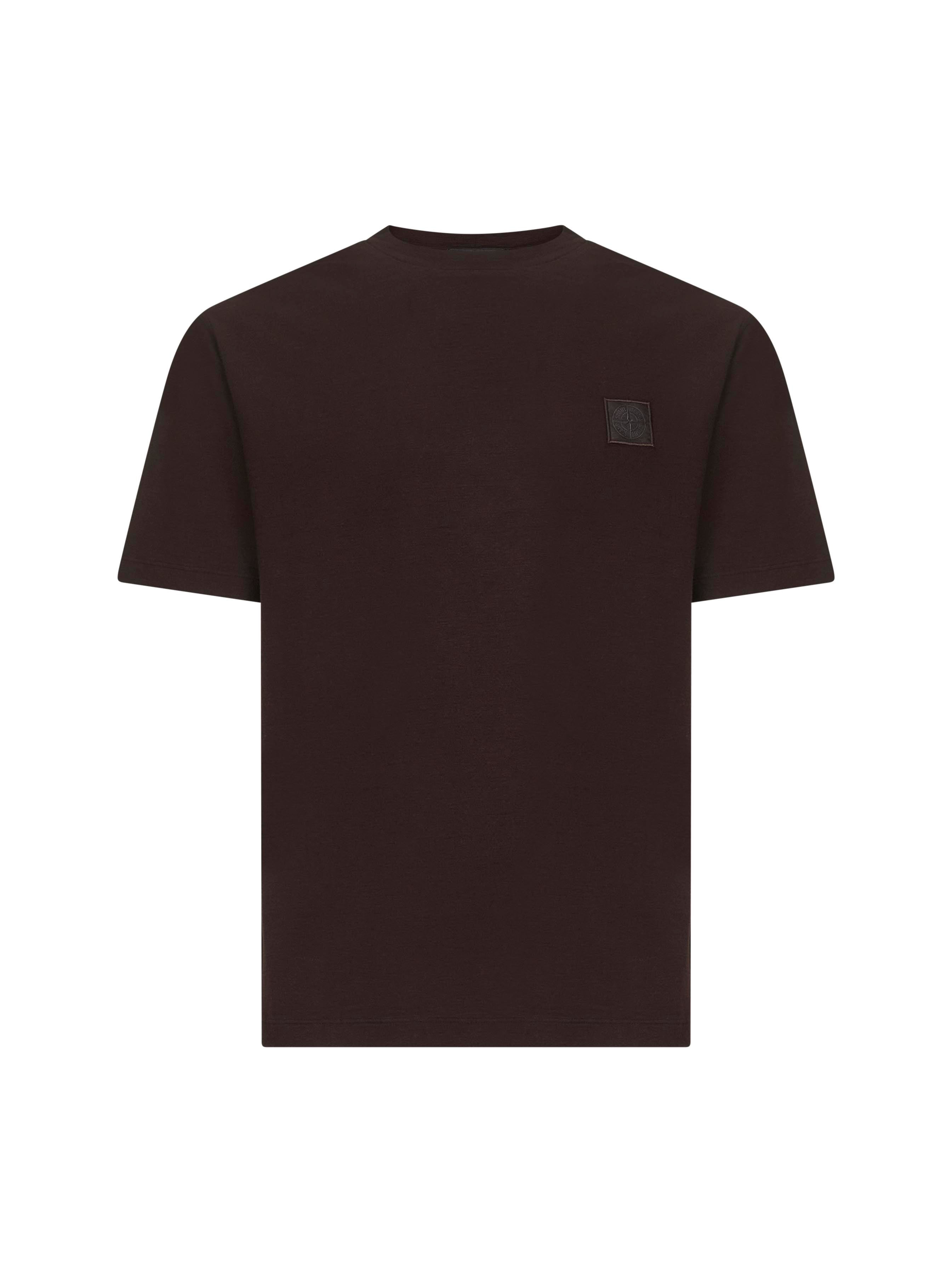 Brown crepe cotton jersey Ghost T-shirt - 1