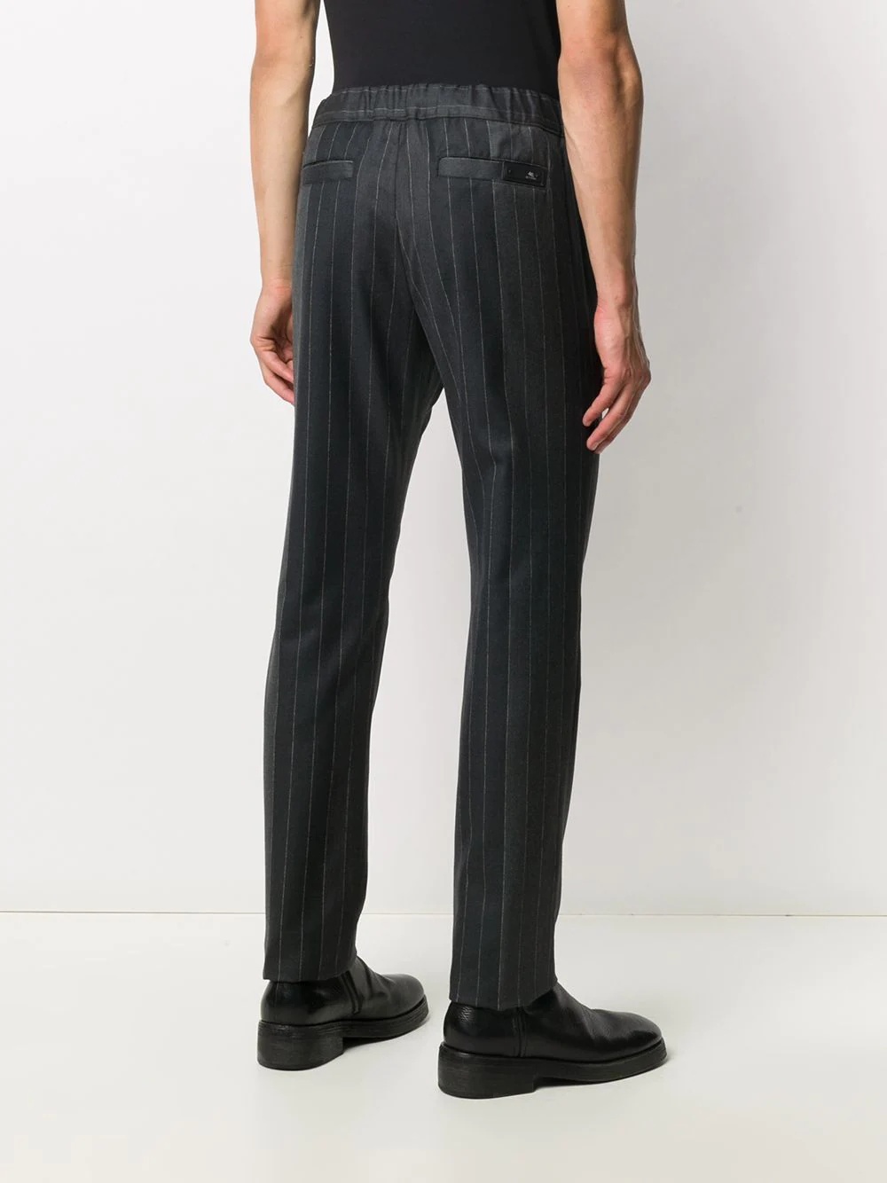 striped drawstring-waist trousers - 4