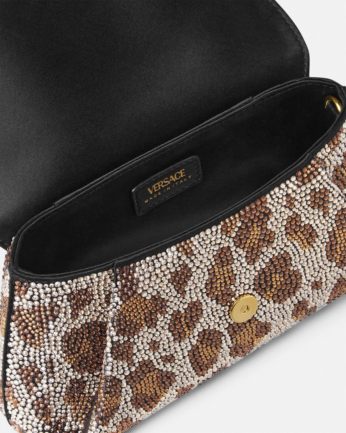 Crystal Leopard Gianni Ribbon Clutch - 4