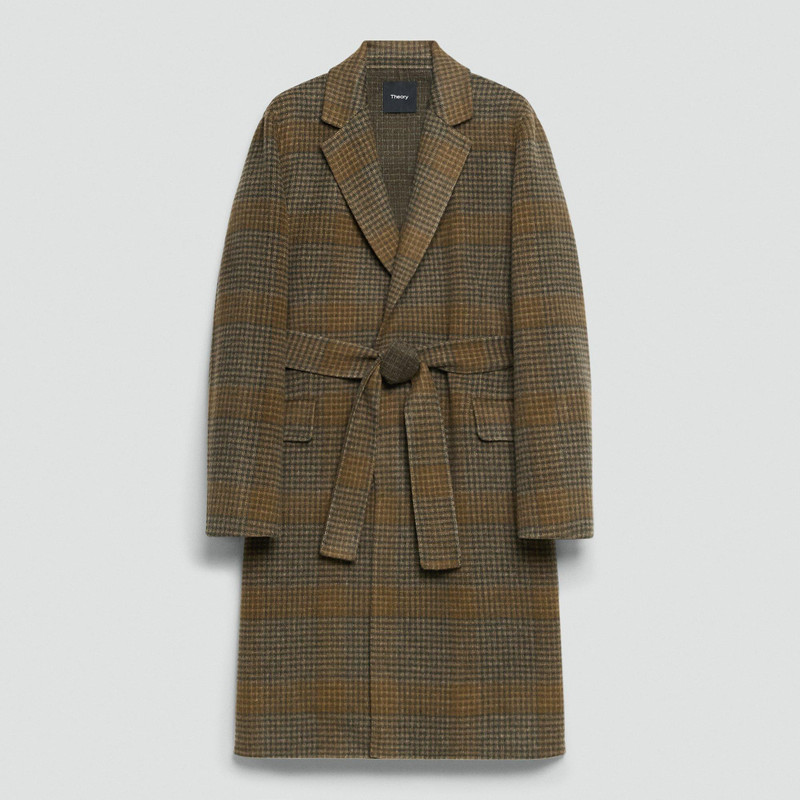 Belted Coat in Plaid Wool-Cashmere 1