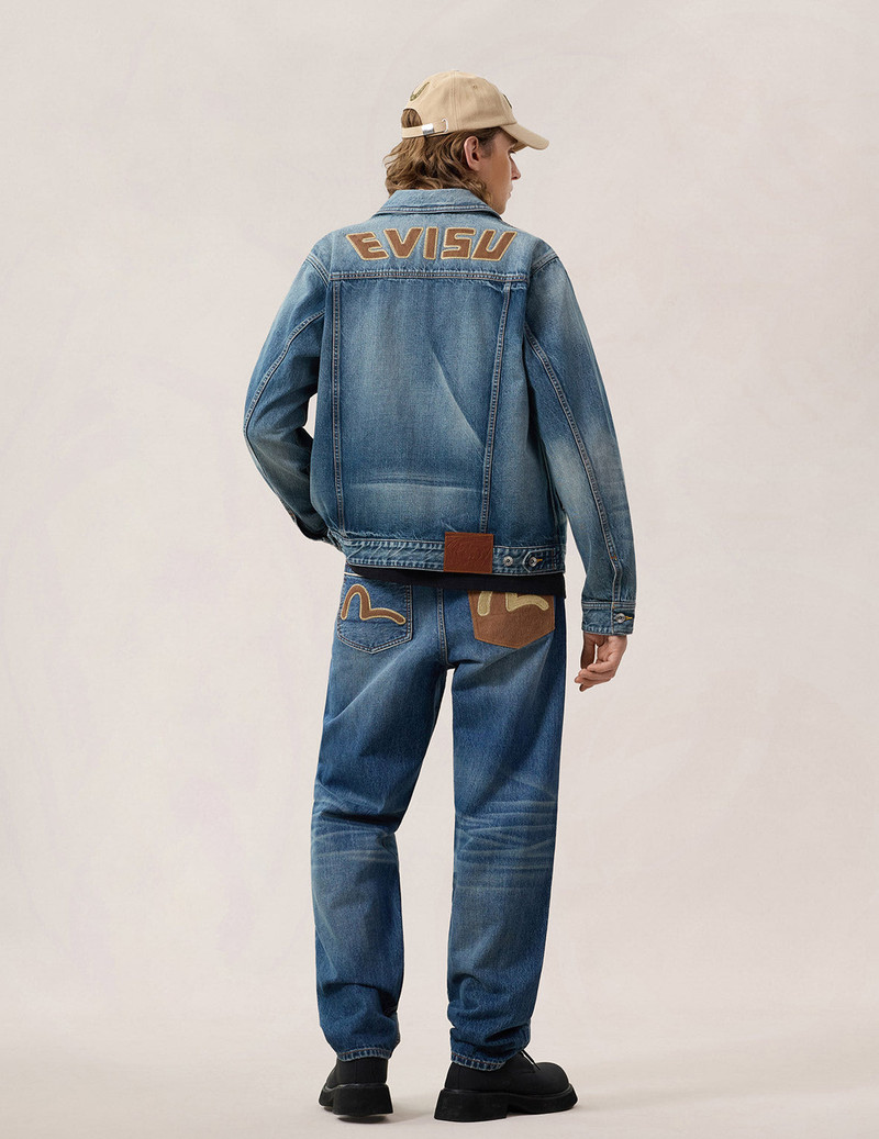 Evisu & Seagull Appliqué Denim Chinese Jacket 16