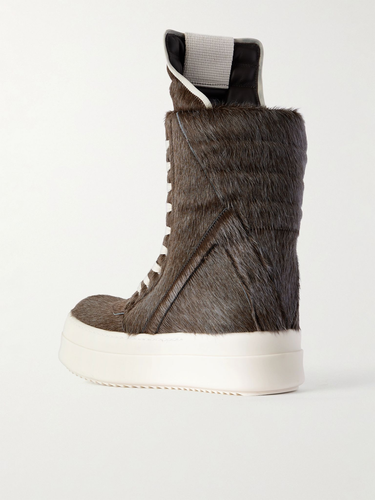 Mega Geobasket Calf Hair High-Top Sneakers Brown - 4