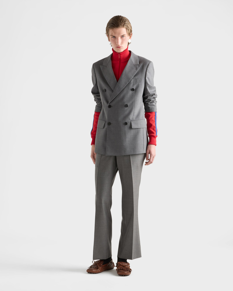 Prada Double-breasted wool jacket outlook
