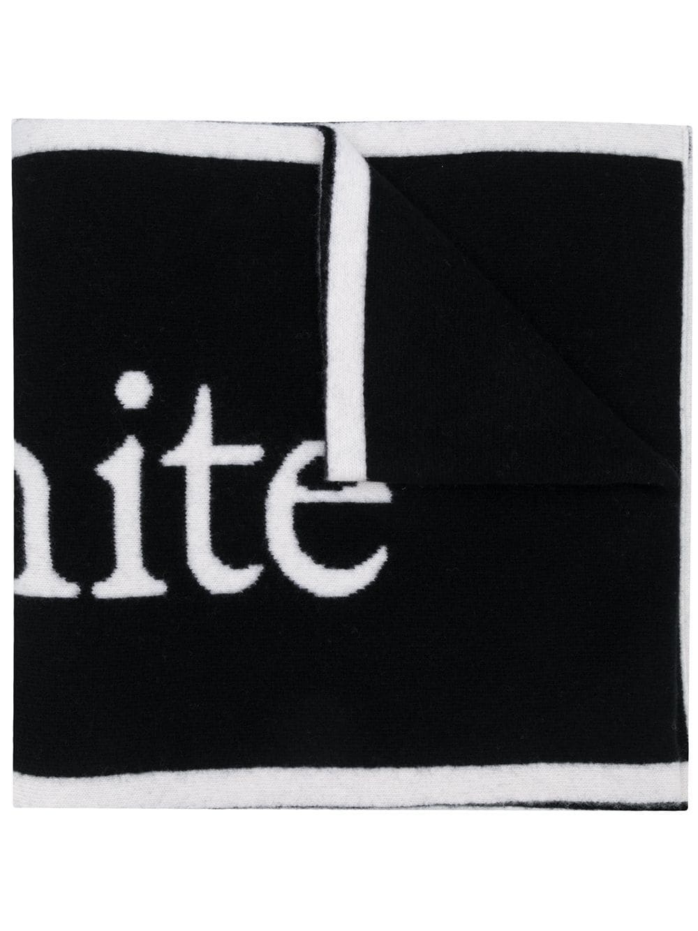 intarsia-logo scarf - 1