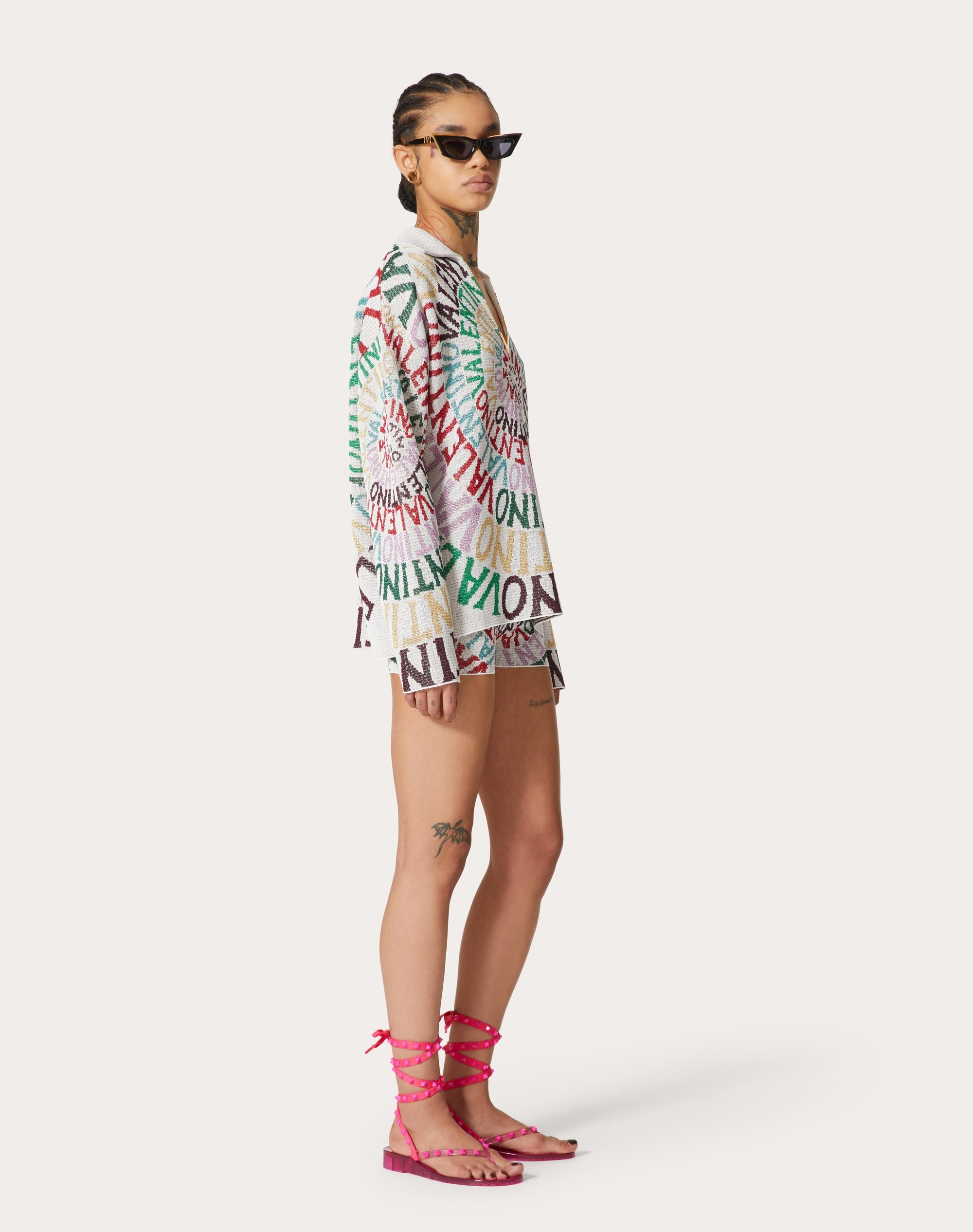 VALENTINO LOOP JACQUARD LUREX SWEATER - 2