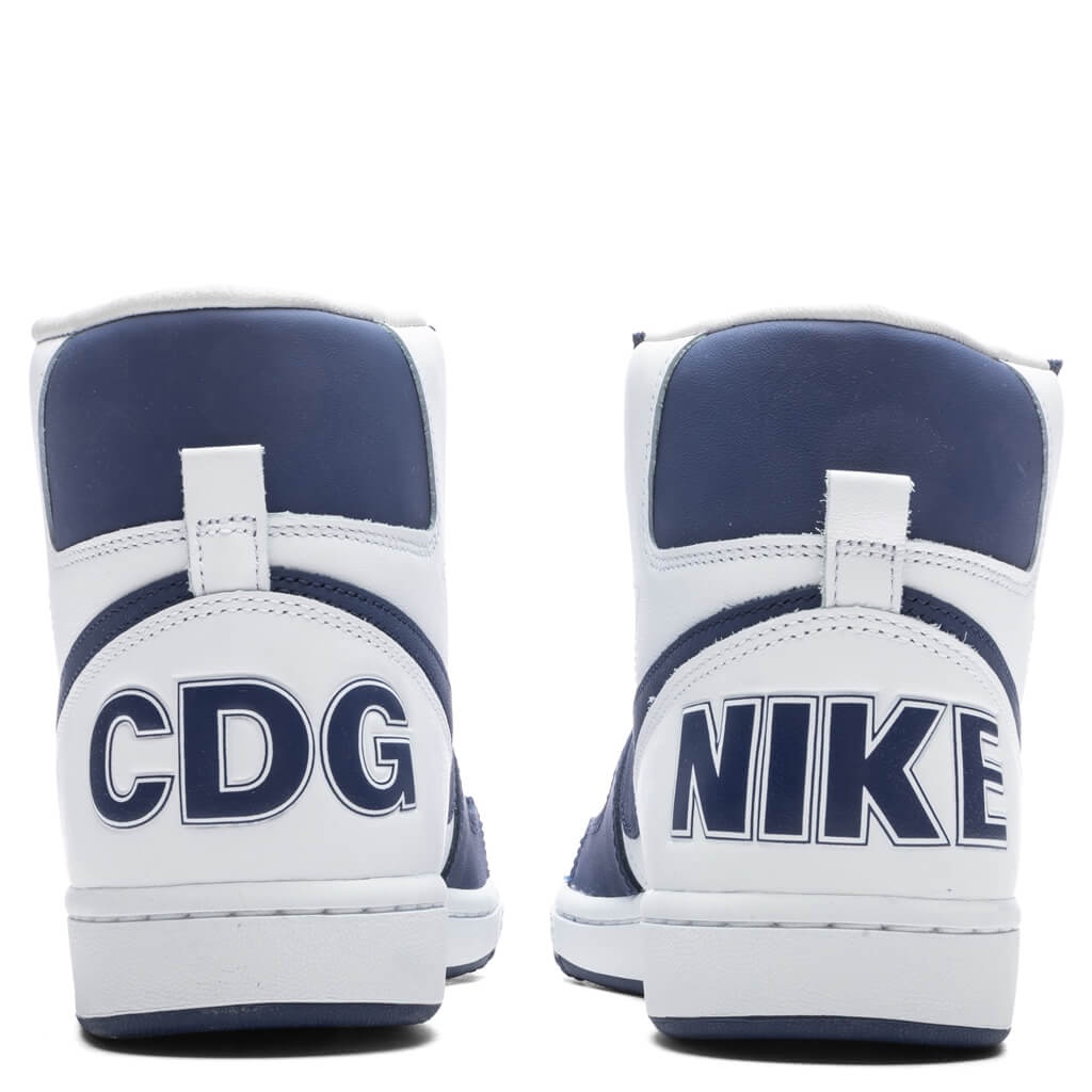 COMME DES GARCONS HOMME PLUS X NIKE TERMINATOR HIGH SP - WHITE/DEEP ROYAL - 4