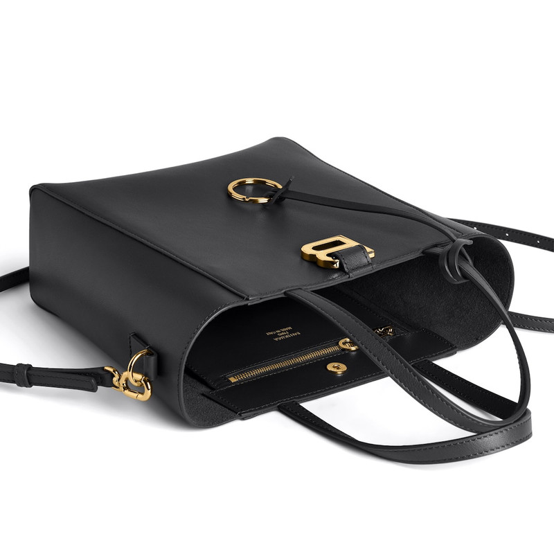 Women's Hourglass Soft Small Tote Bag  in Black 5