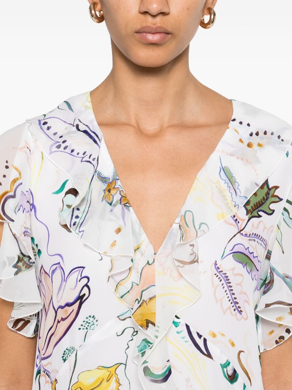 Floral Twist midi dress - 5