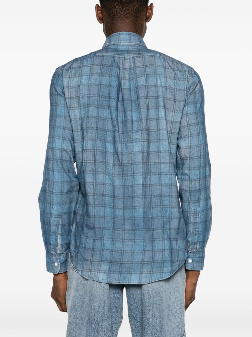 plaid-checked cotton shirt - 4
