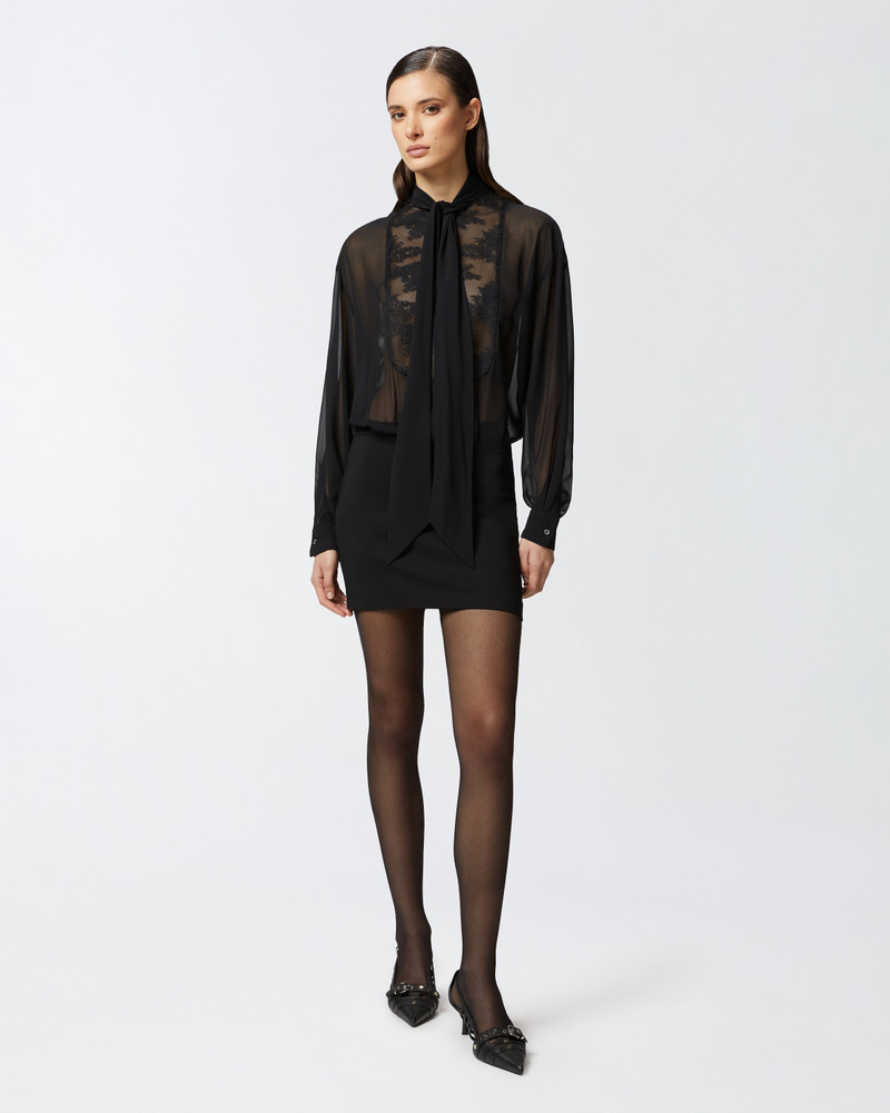 PINKO MINI DRESS WITH SHEER SHIRT AND LACE outlook