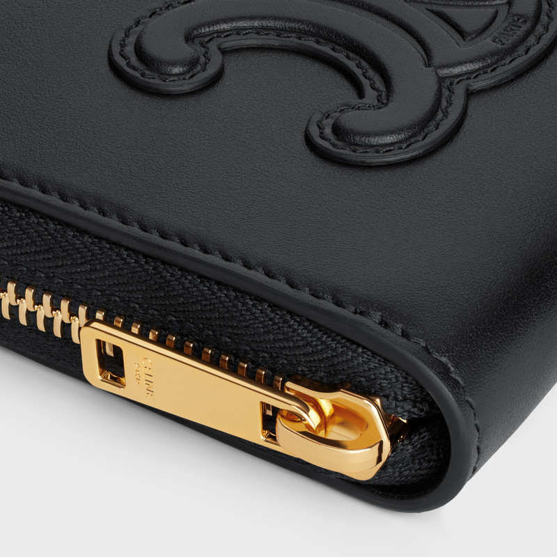 COMPACT ZIPPED WALLET CUIR TRIOMPHE IN SMOOTH CALFSKIN 5