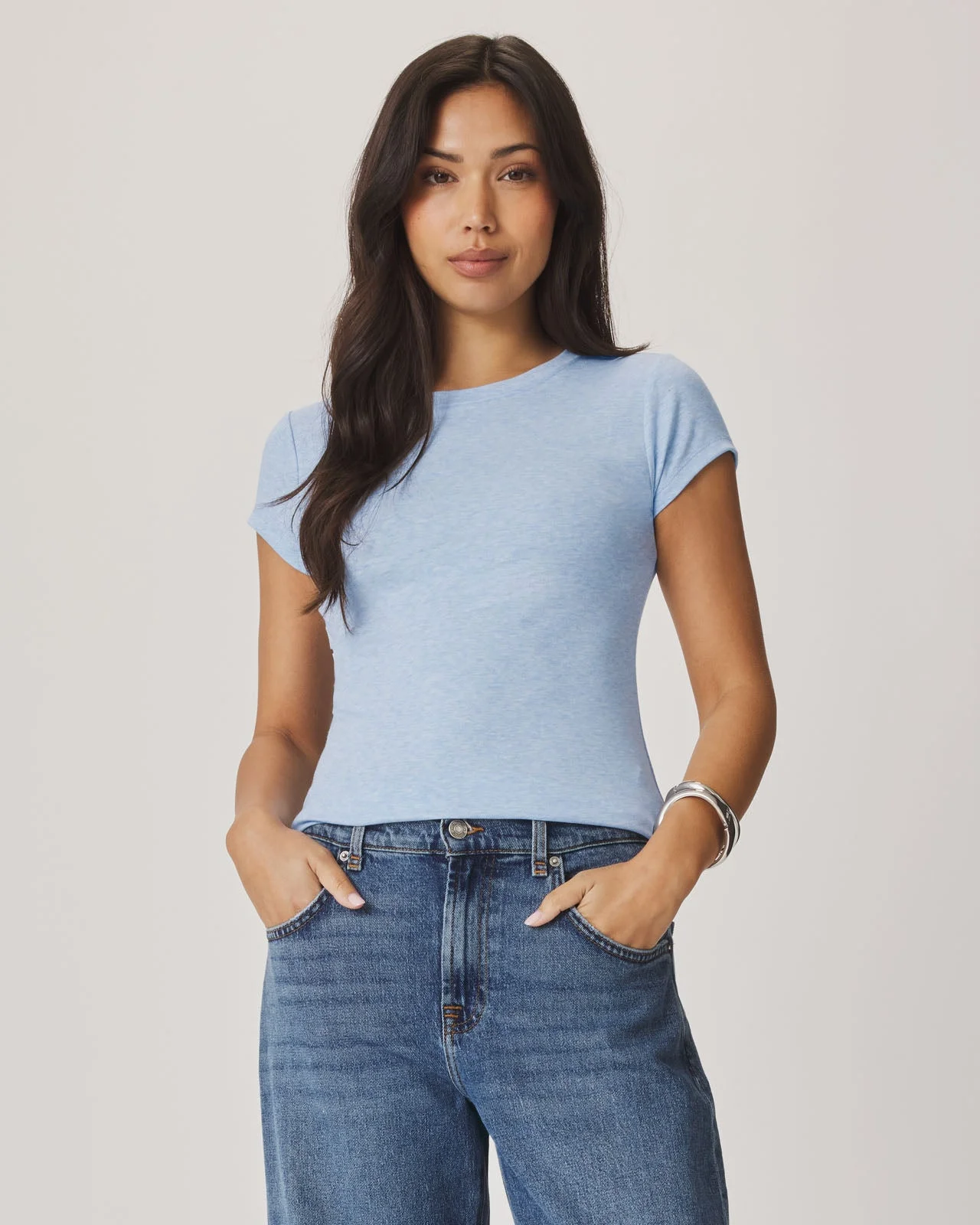 Josie Stretch Crewneck Tee - 1