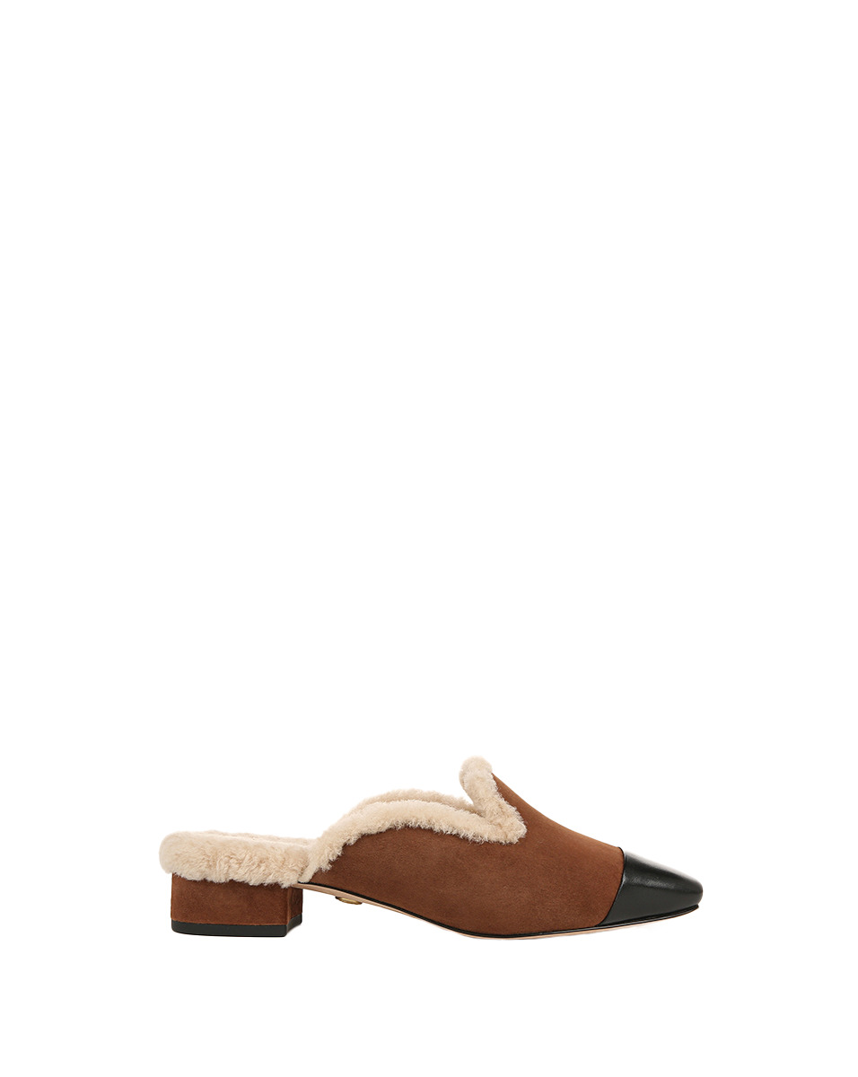 CECILE SHEARLING MULE - 5