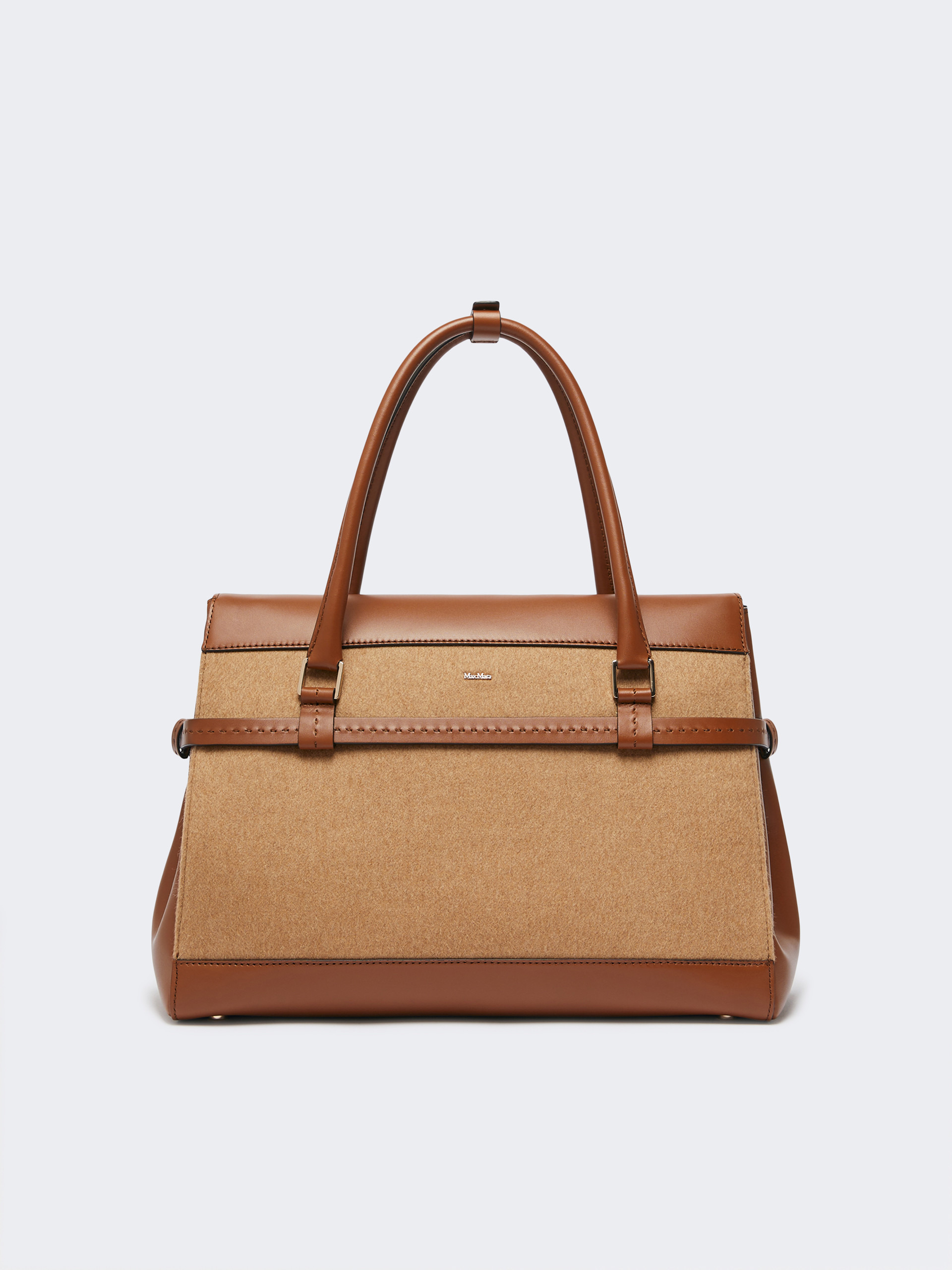 MARGAUX25WK Camel and leather handbag - 3