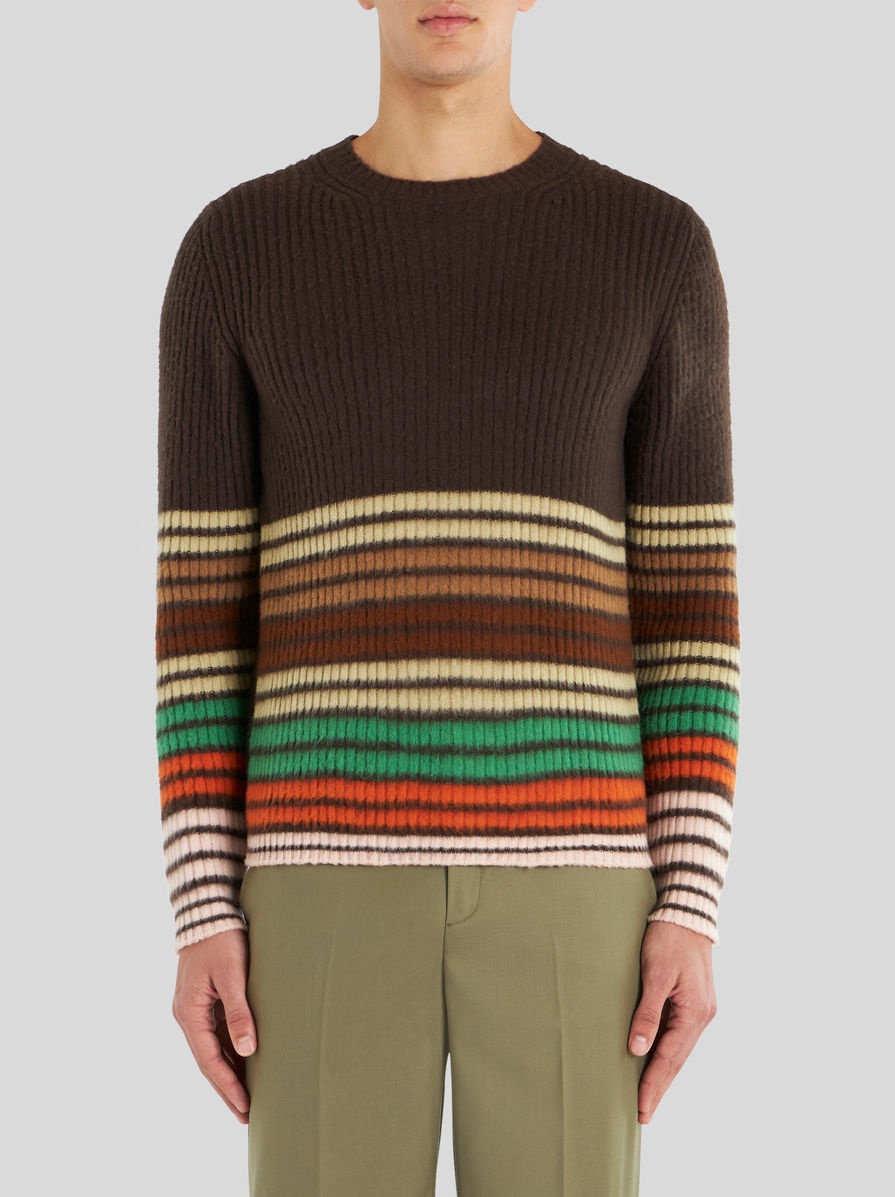 ROUND NECK JUMPER WITH STRIPES - 2