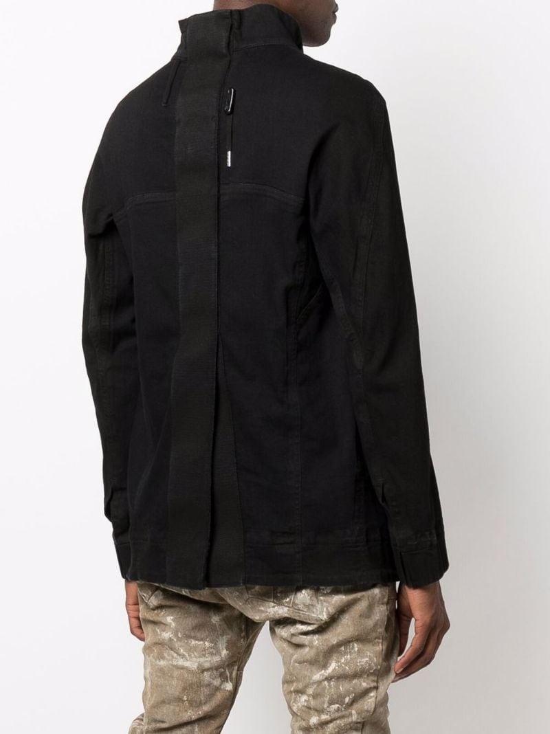 high-neck buttoned lightweight jacket - 4