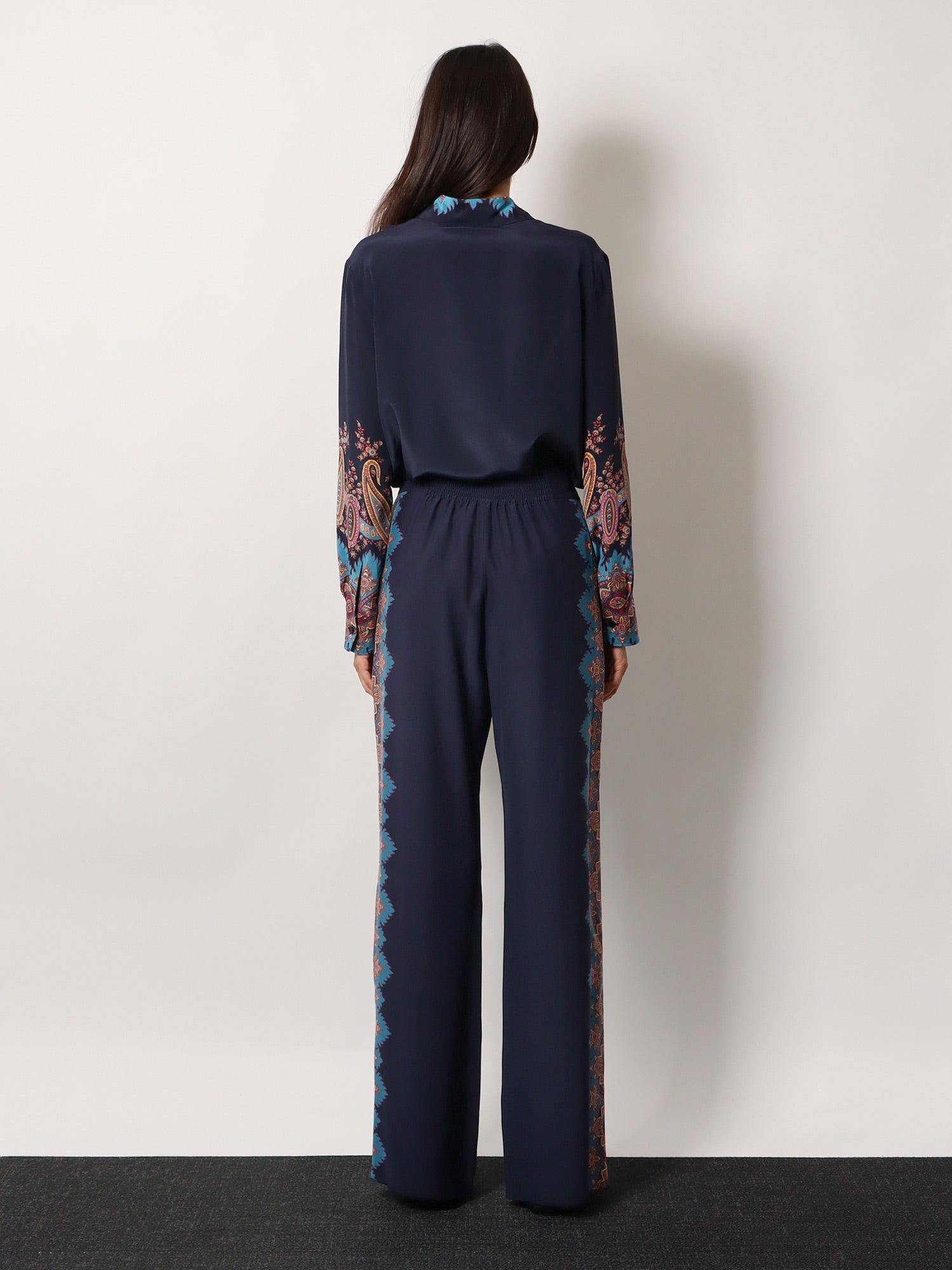 Etro Women Silk Trousers With Floral Print - 3