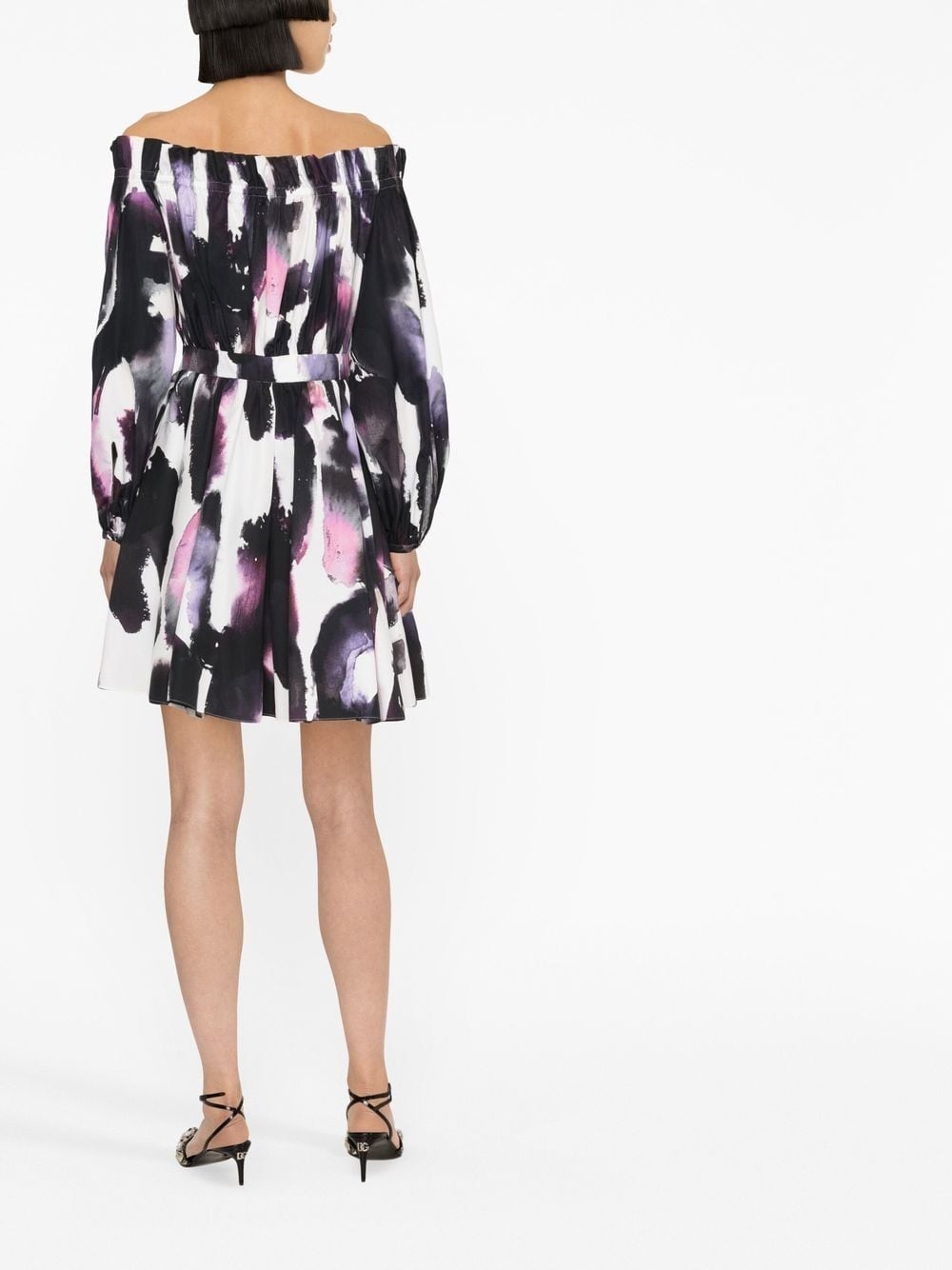 off-shoulder abstract-print minidress - 4