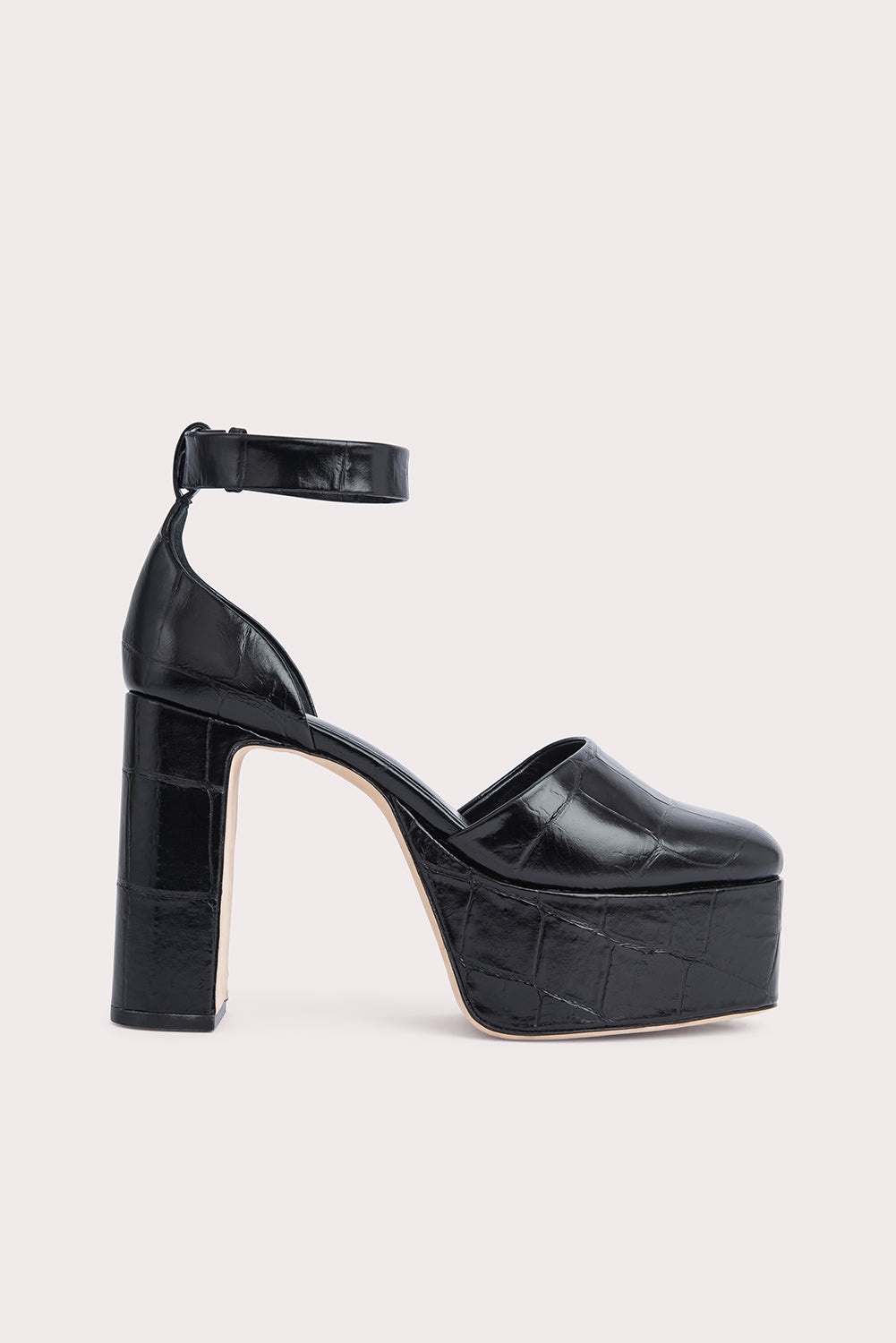 Barb Black Maxi Croco Embossed Leather - 1