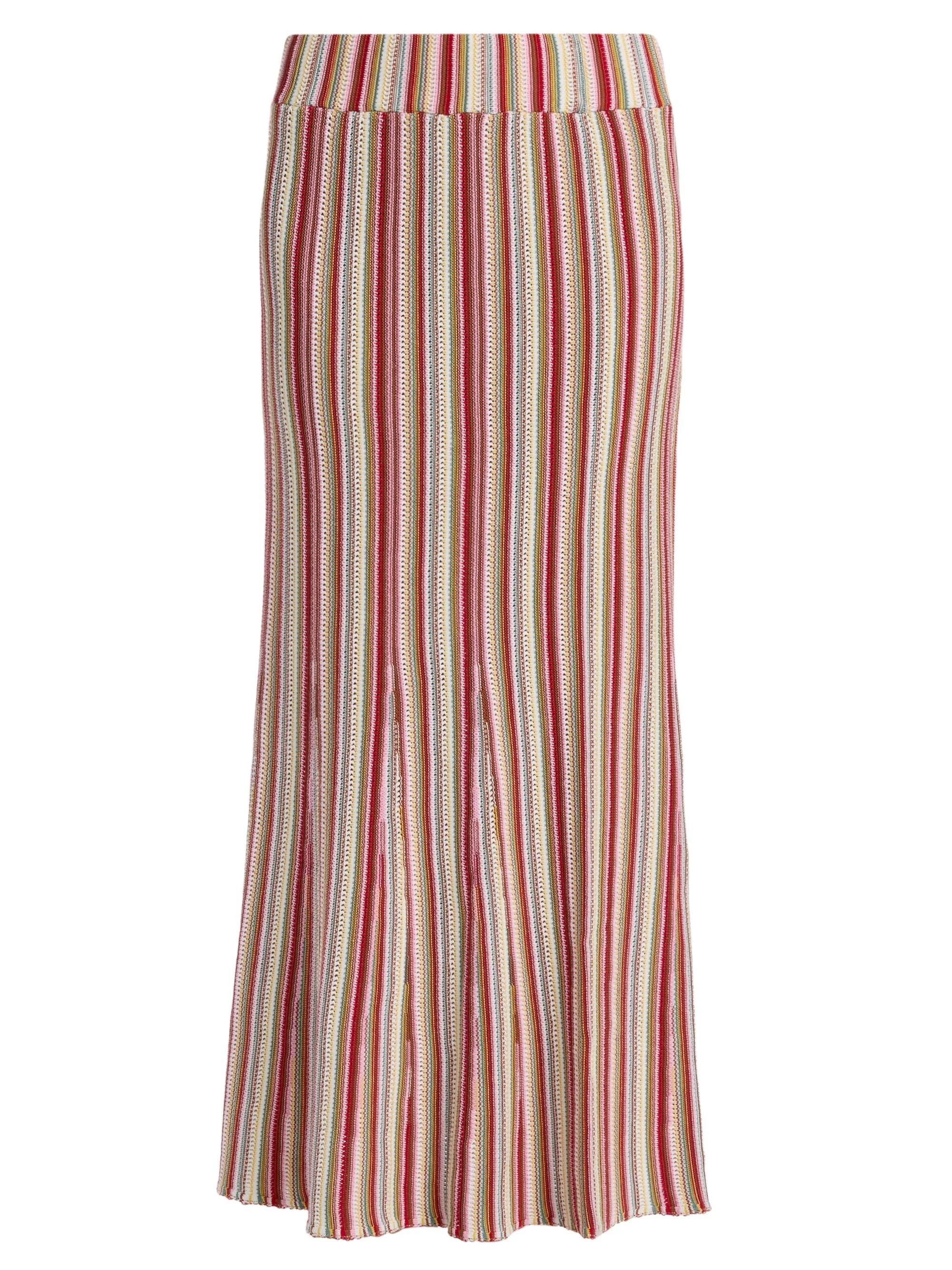 Women's Nari Striped Cotton Maxi Skirt - Havana Stripe - 1